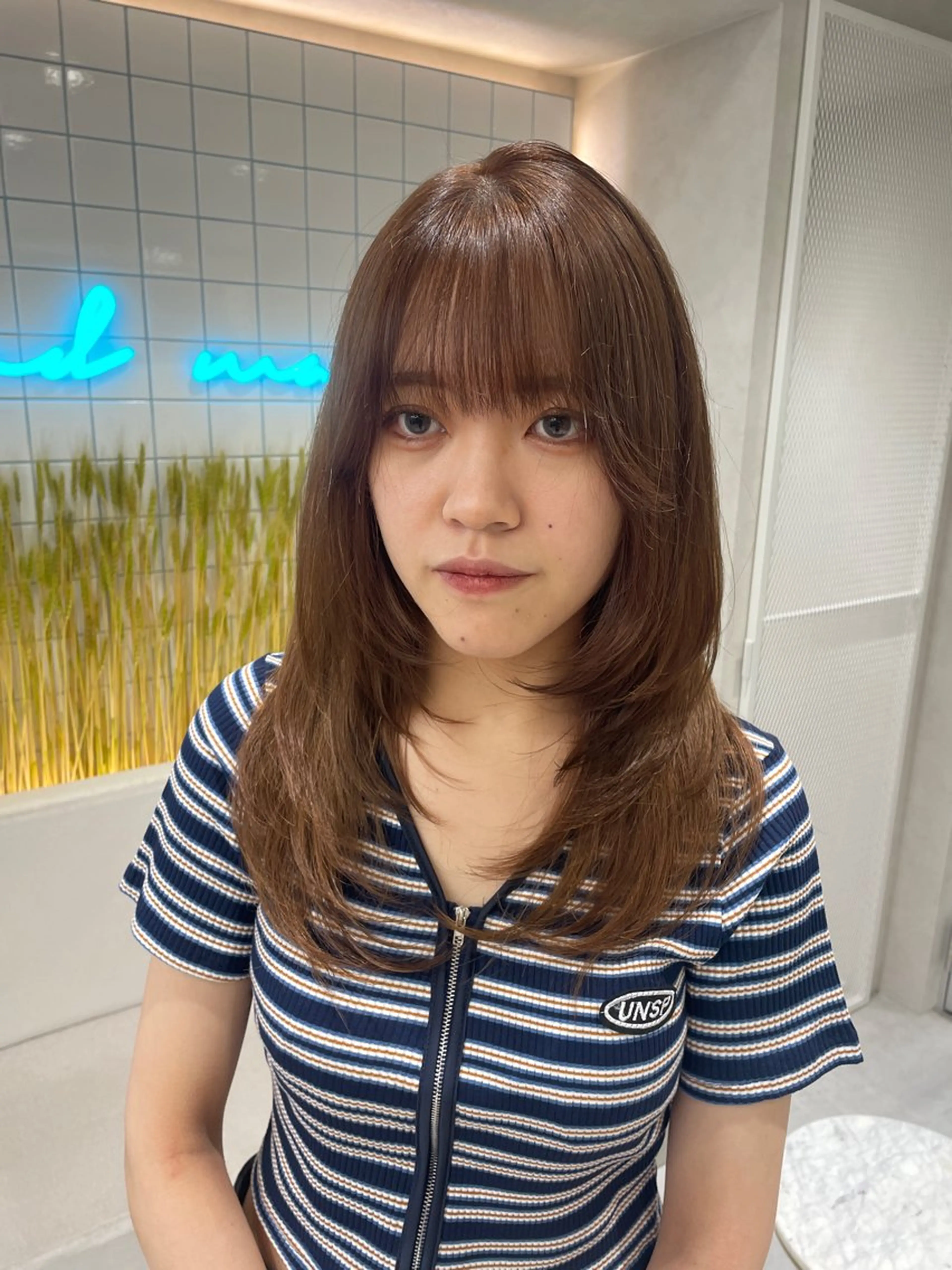 セミロング カラー 韓国ヘア/レイヤー Londエレンのヘアスタイル