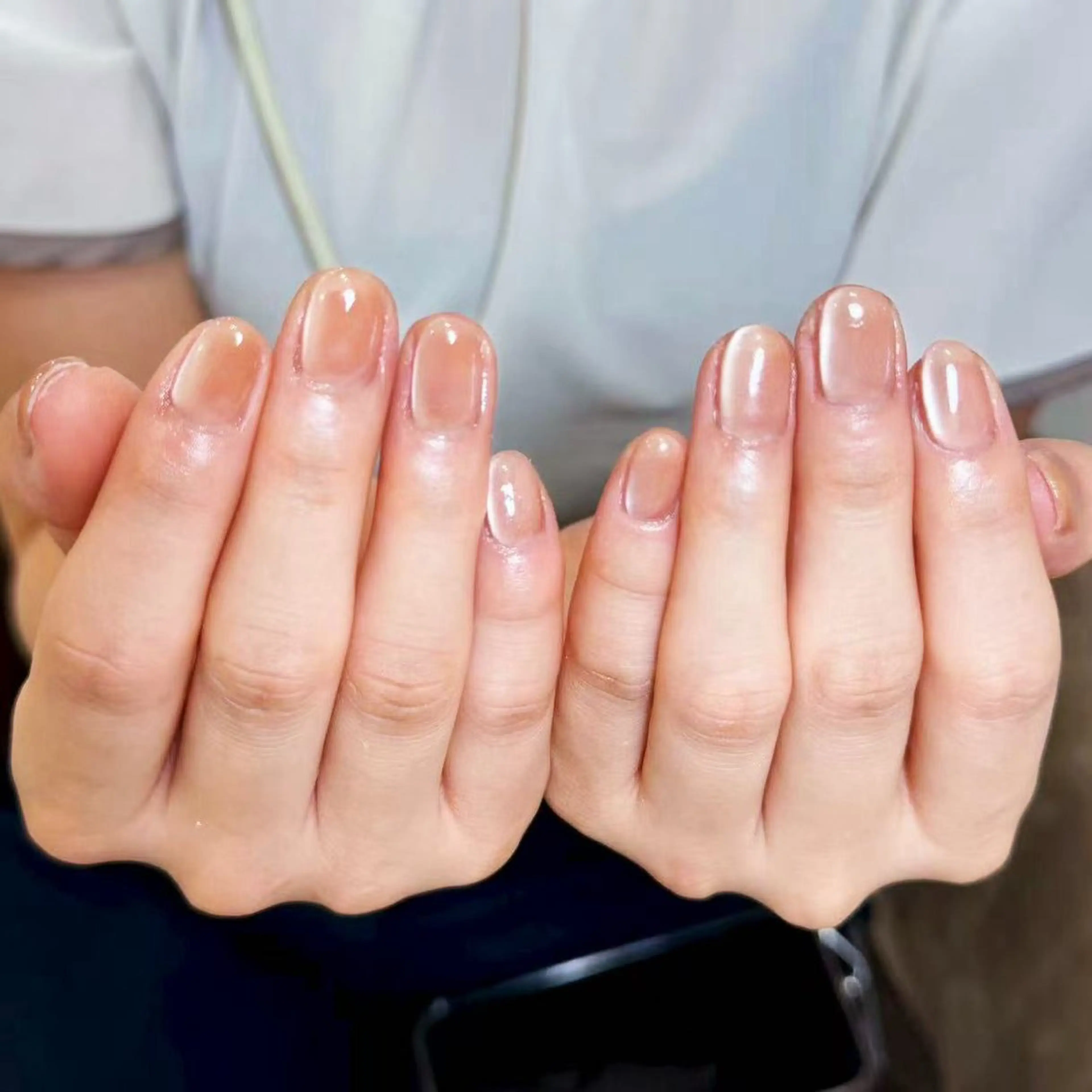 ネイル アートネイル オーロラネイル ガーリー キラキラネイル 韓国ネイル ハンドネイル ハンドケア DEMAIN- 🌸のネイルデザイン