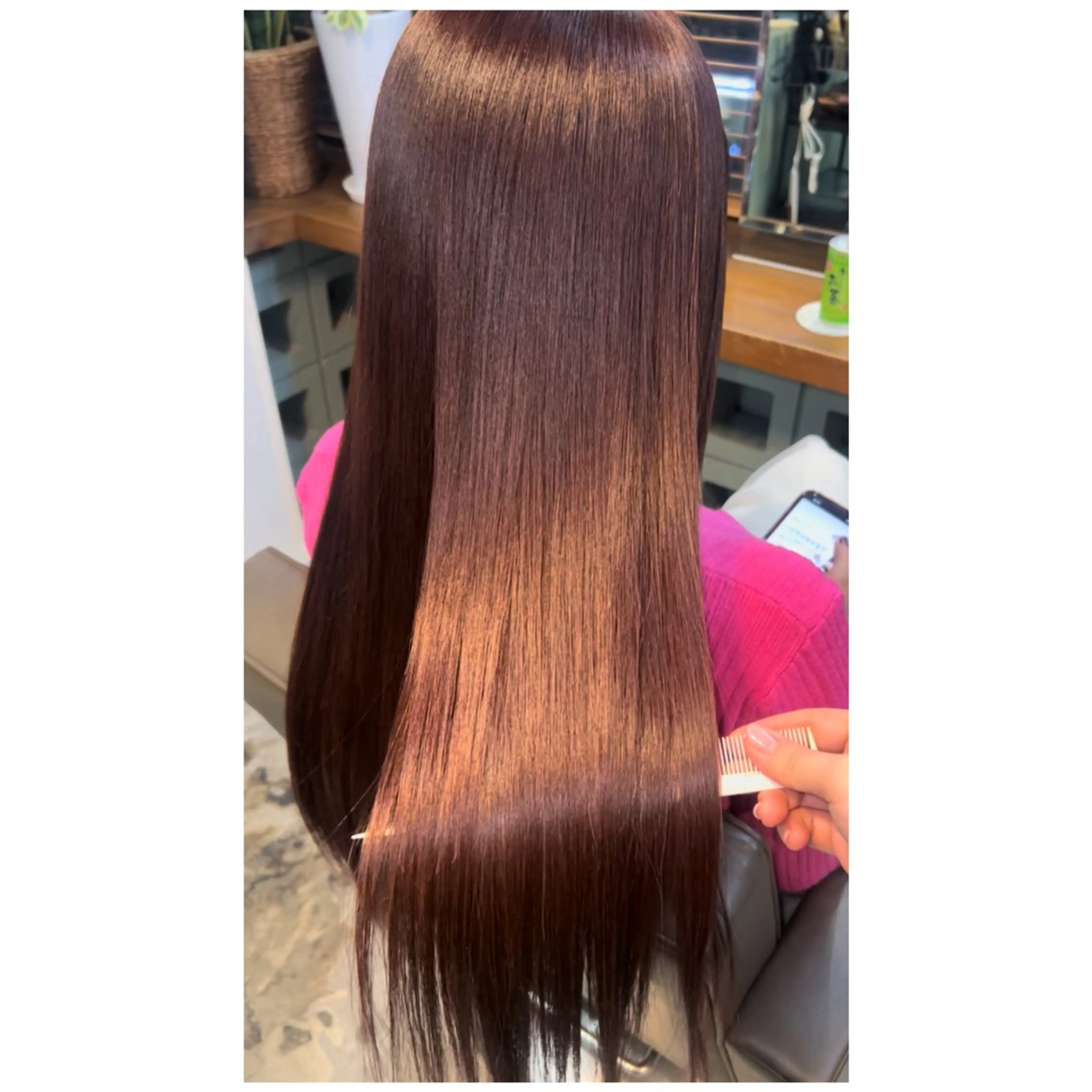 ロング カラー ブリーチ ブリーチなしカラー ピンクカラー Airi★ レイヤーカットのヘアスタイル