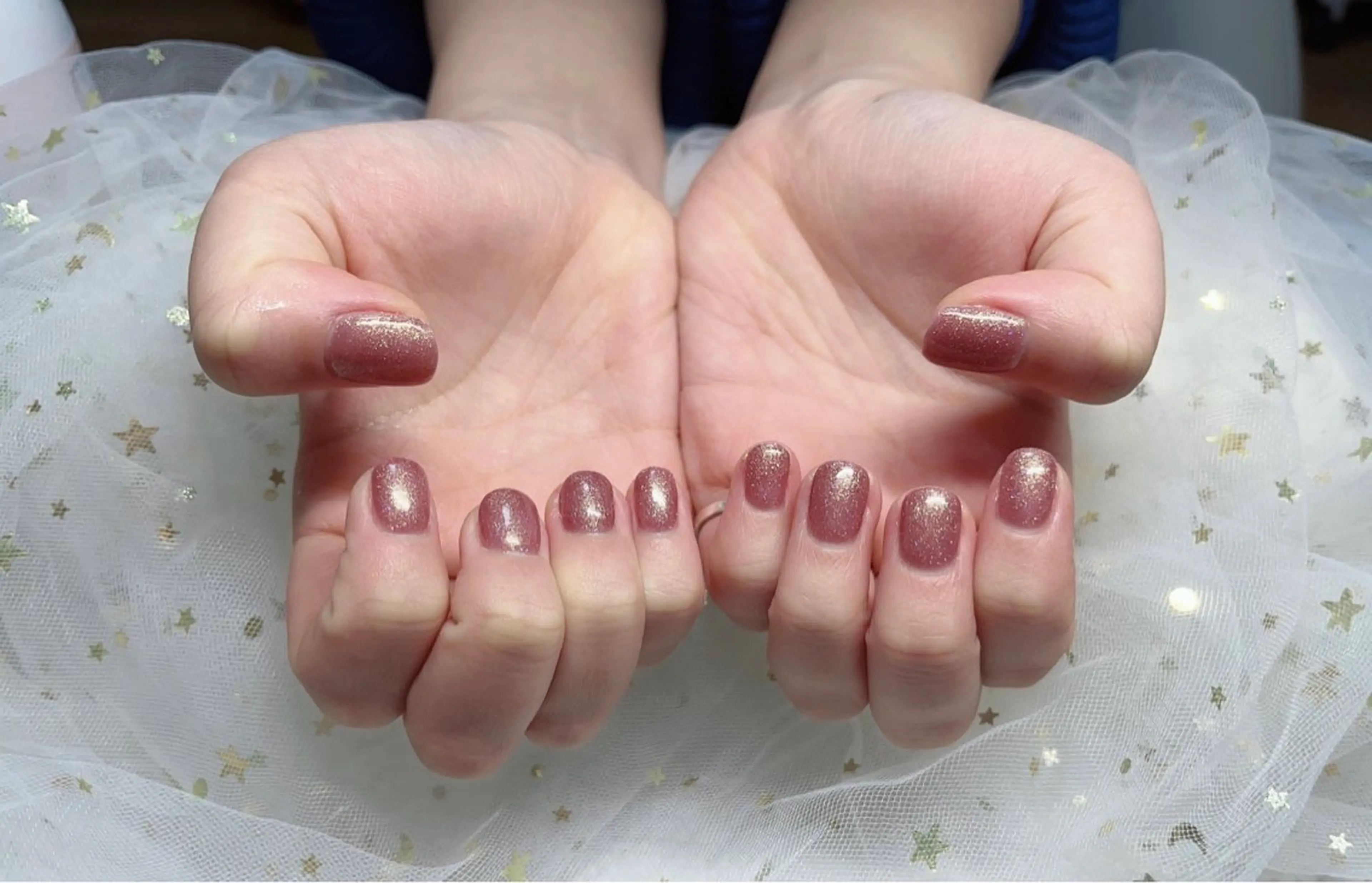 ネイル ラメ(グリッター) ワンカラーネイル ハンドネイル Azel nail 伊野麗のネイルデザイン