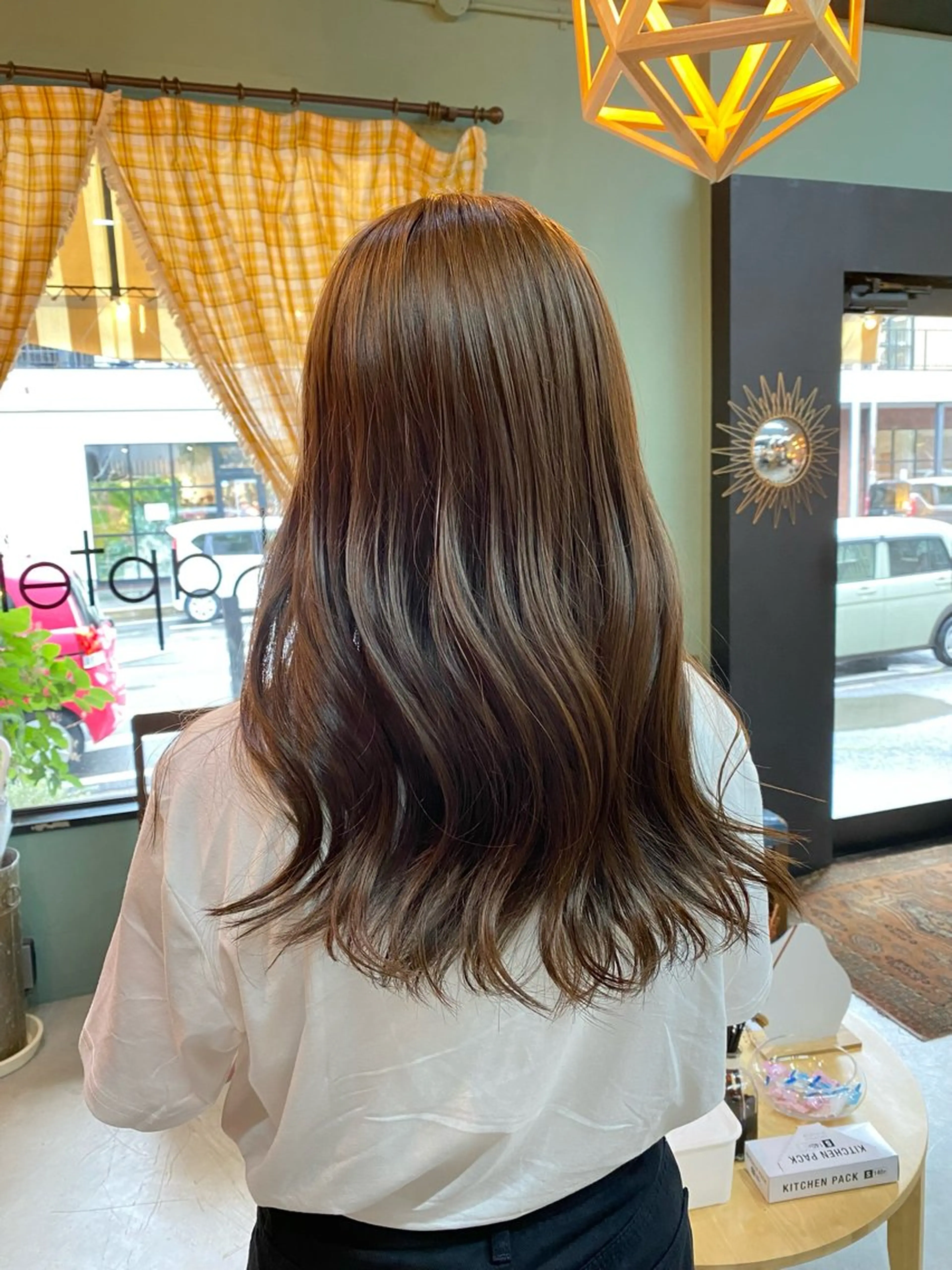 セミロング カラー ヘアアレンジ chapter問屋町 💘小室明華のヘアスタイル