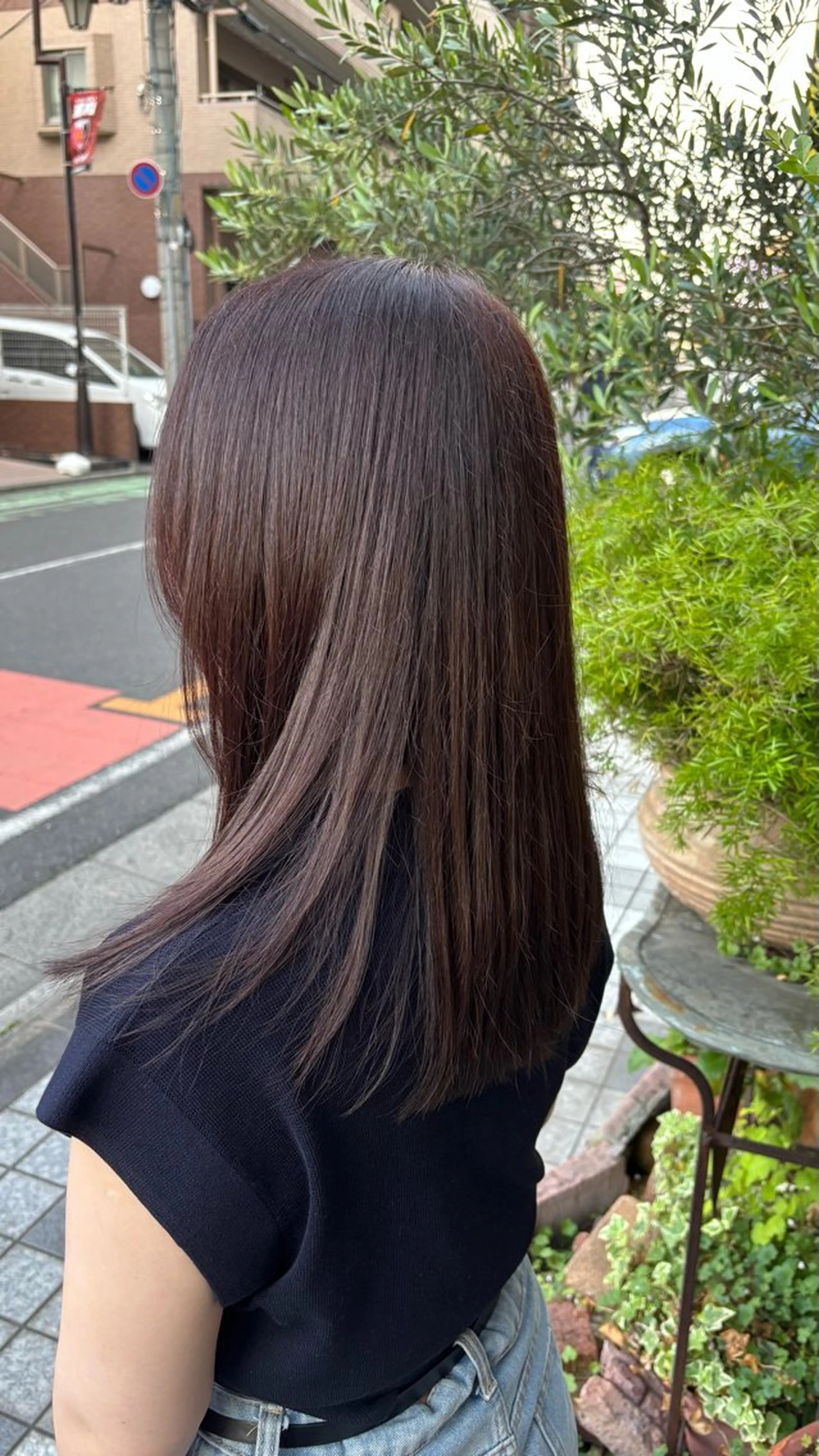 セミロング カラー ヘアカラー 田中 胡桃のヘアスタイル