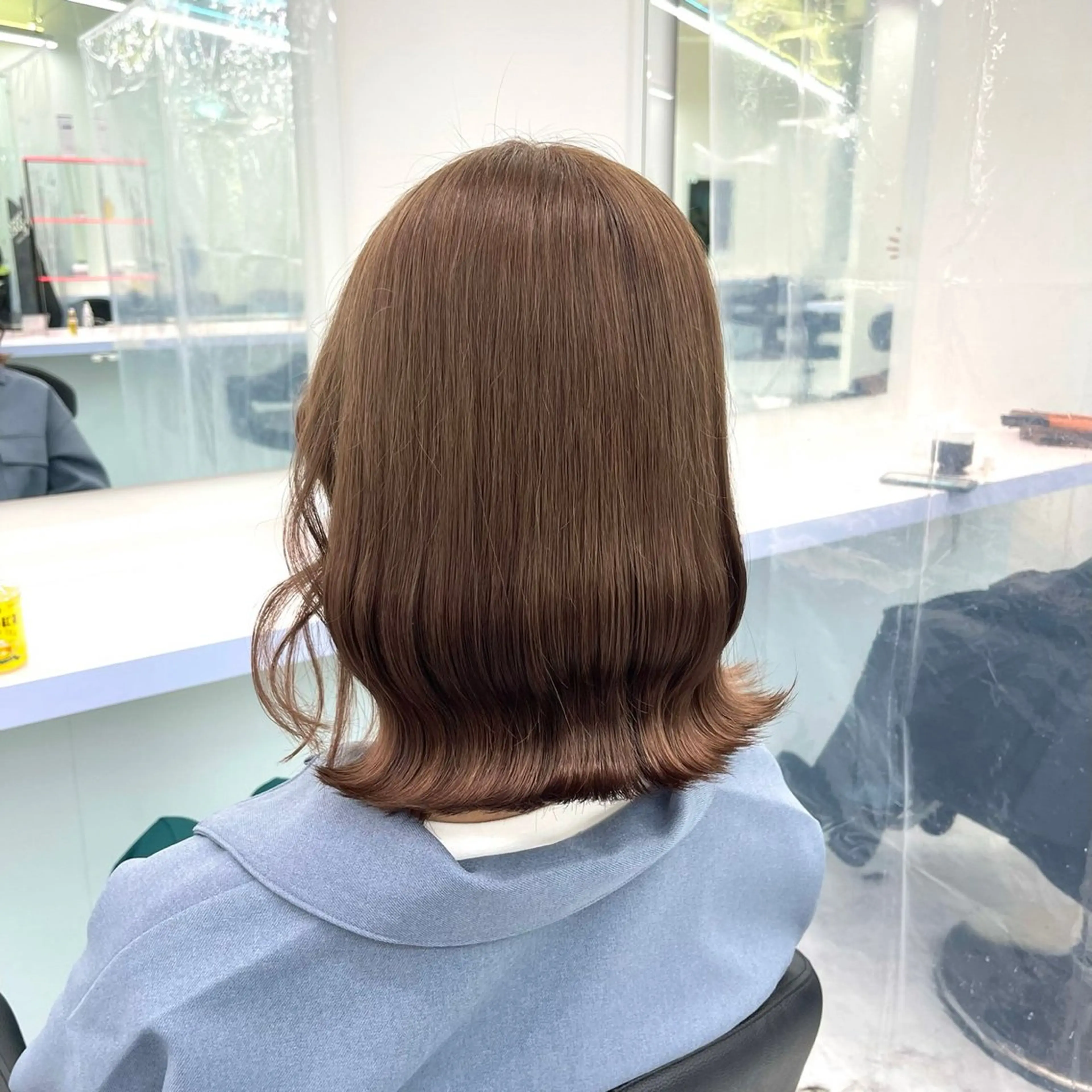 ミディアム カラー パーマ ヘアアレンジ メンズ 🤍透明感カラー🤍 ブリーチ🤍AINEのヘアスタイル