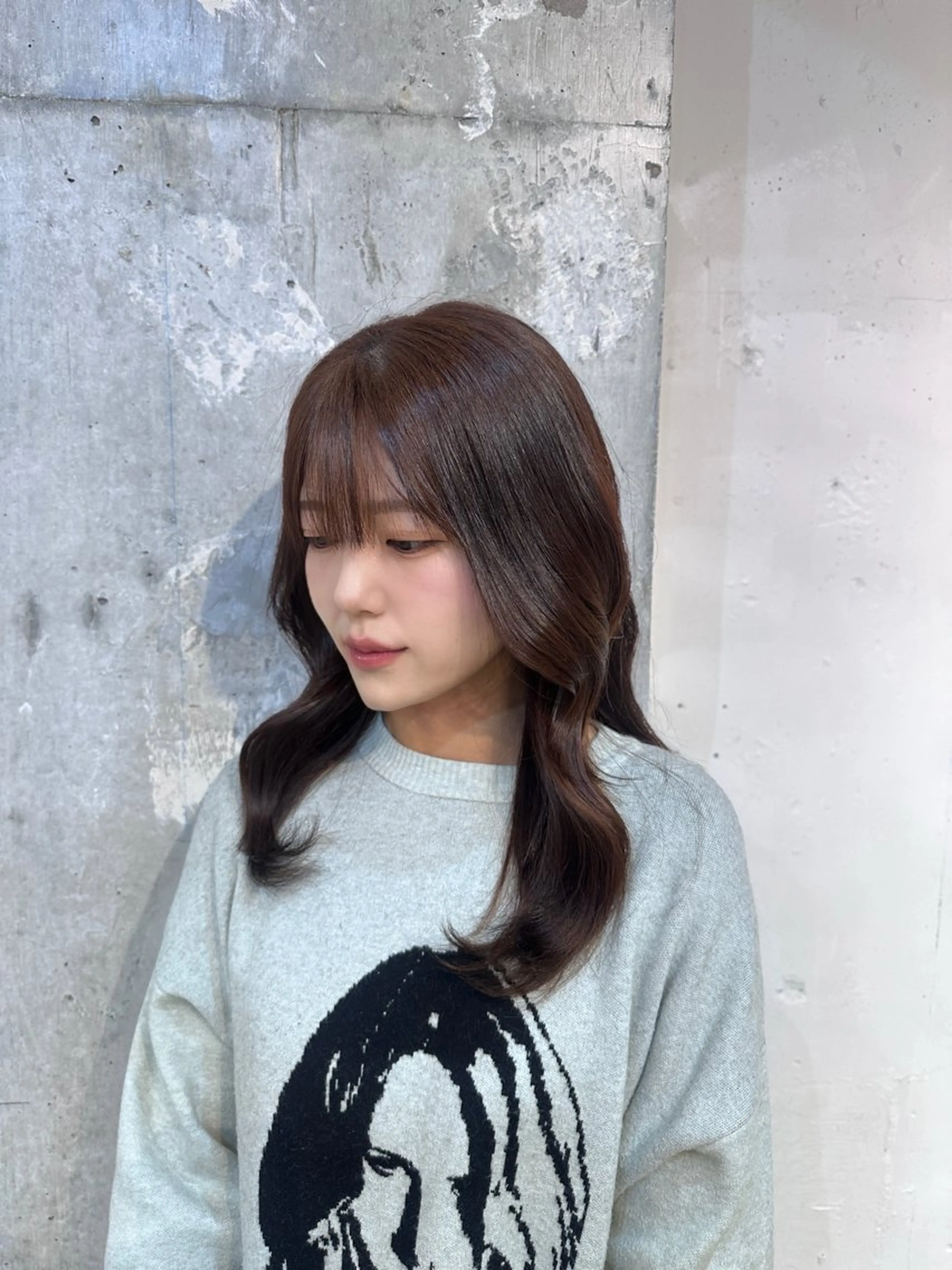 セミロング カラー ヘアカラー 🩷網紅ヘア ayumi🩷のヘアスタイル