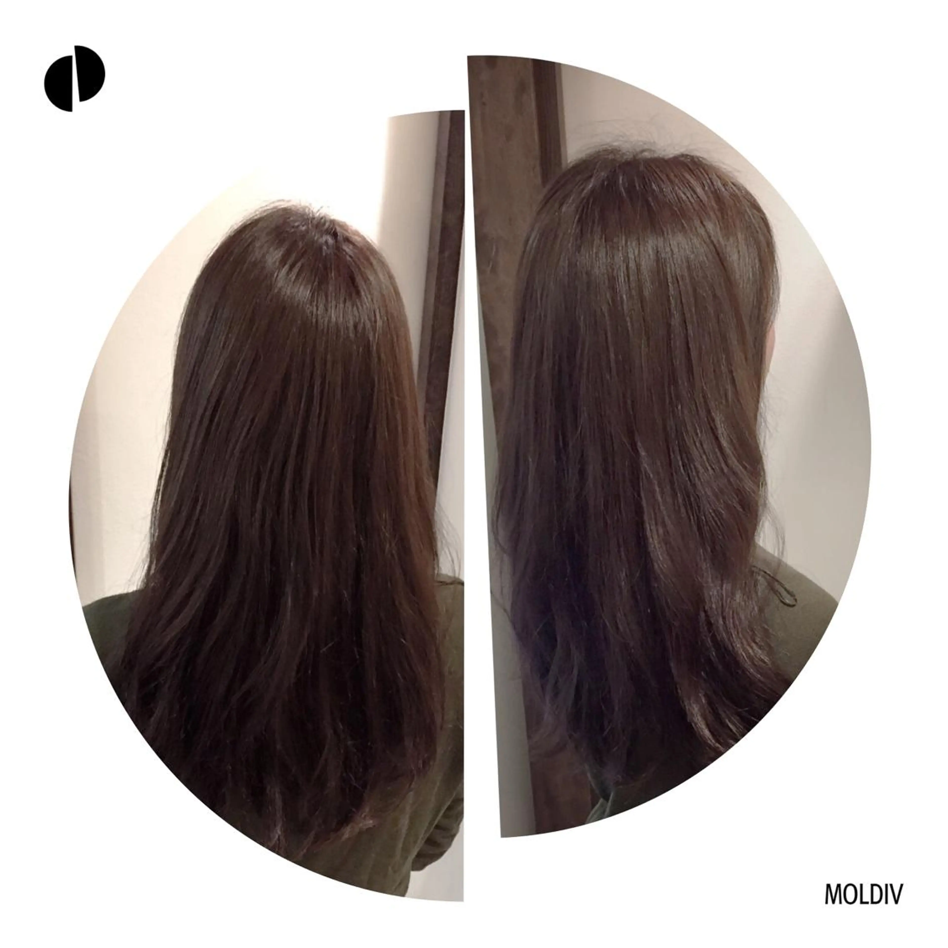 セミロング ロング カラー ハイトーンカラー ネイビーカラー ✨縮毛矯正✨髪質改善 ナカシマ ユミのヘアスタイル