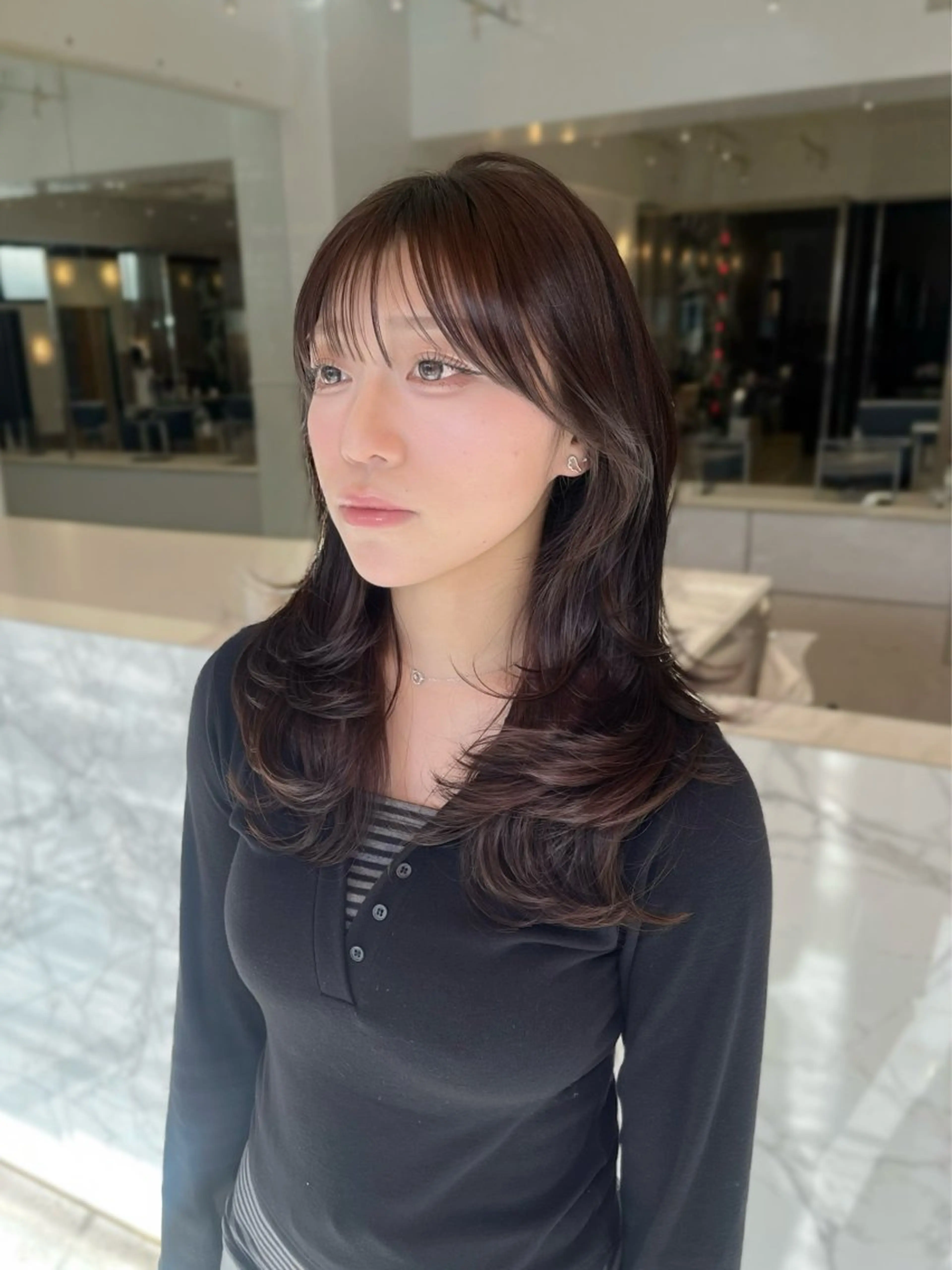 ロング ハッシュカット カット ヘアカラー haruna .のヘアスタイル