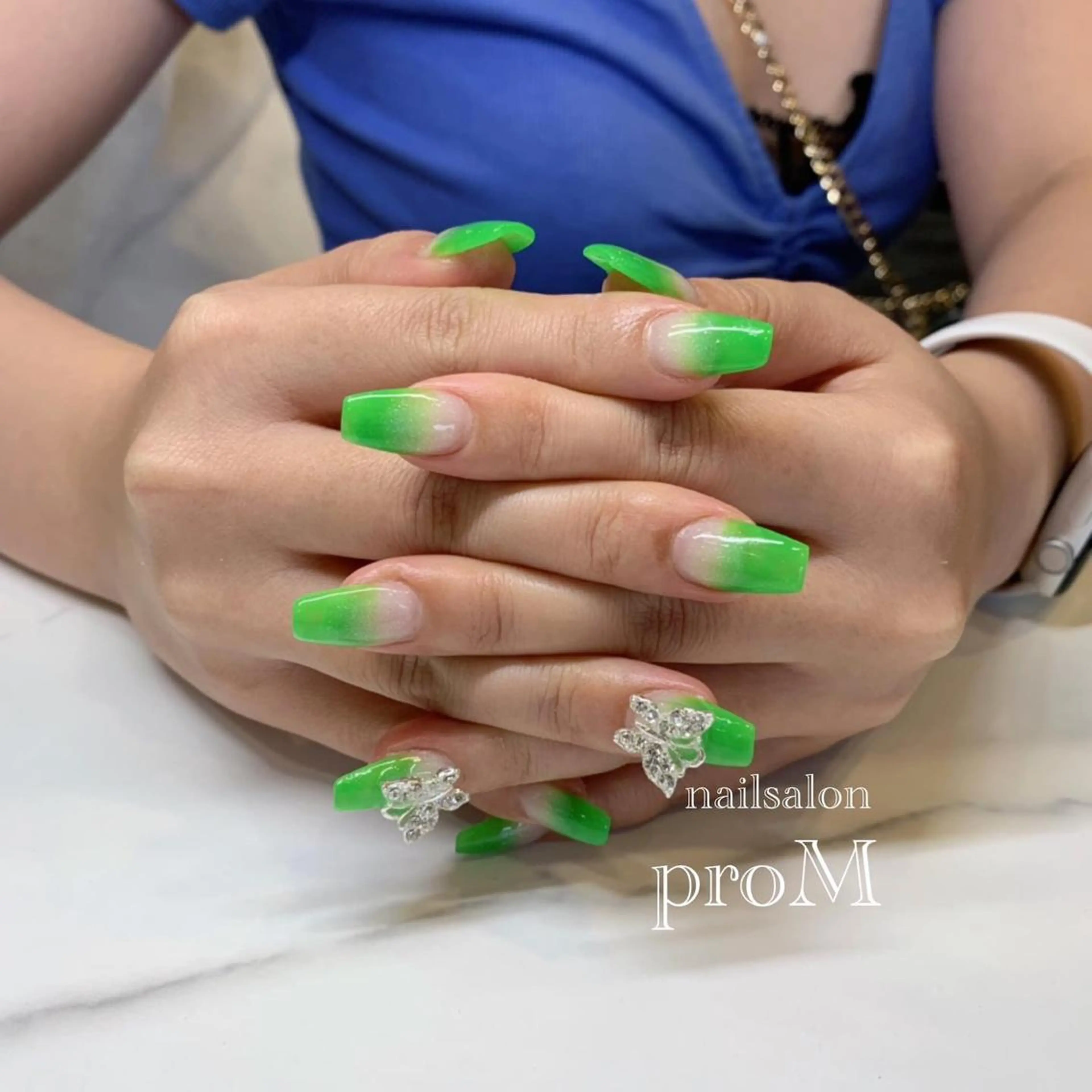 ネイル グリーン *･*MIMnail *･゜ﾟ･*:･*のネイルデザイン