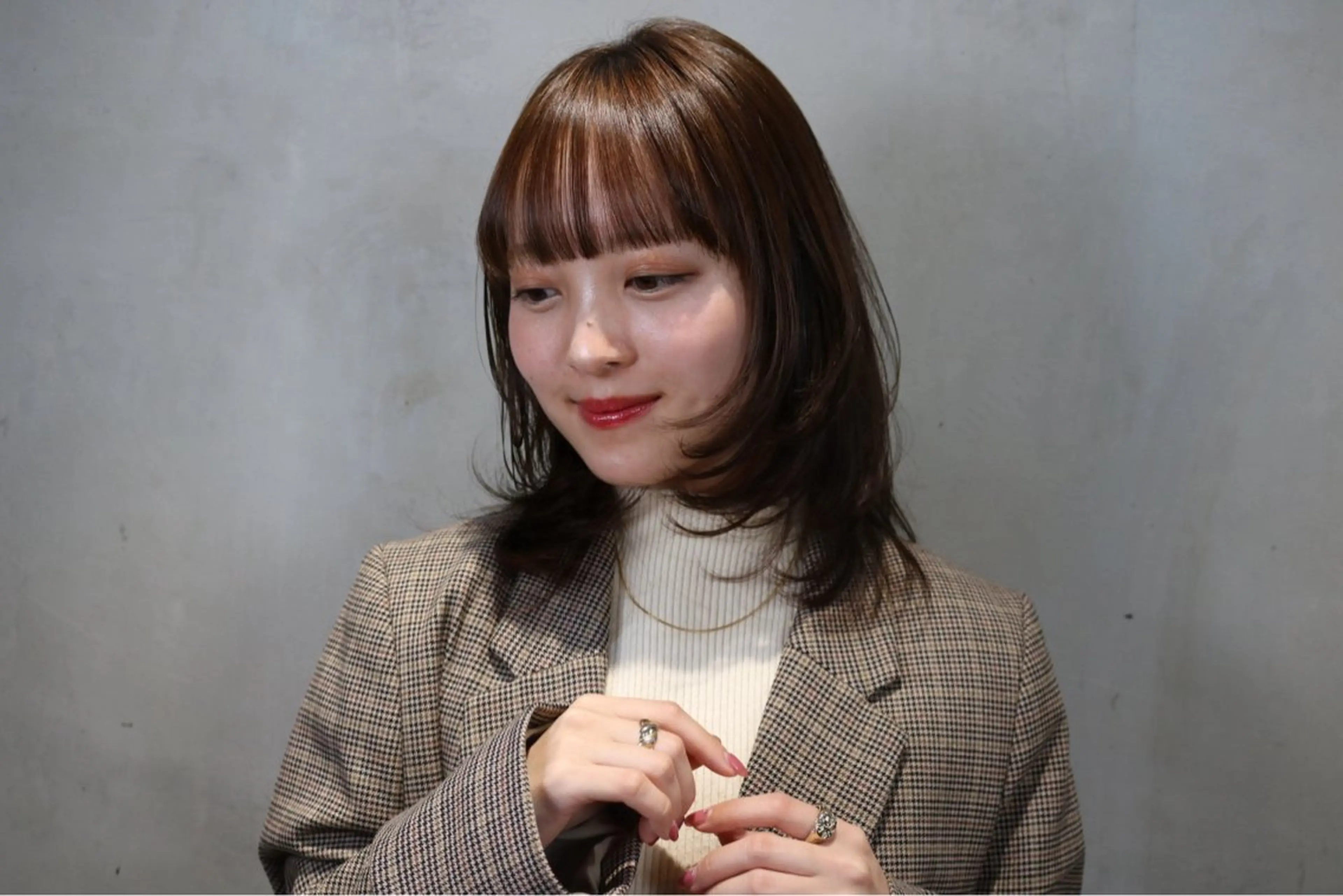 ミディアム カット layer/ mana🎀🤍のヘアスタイル