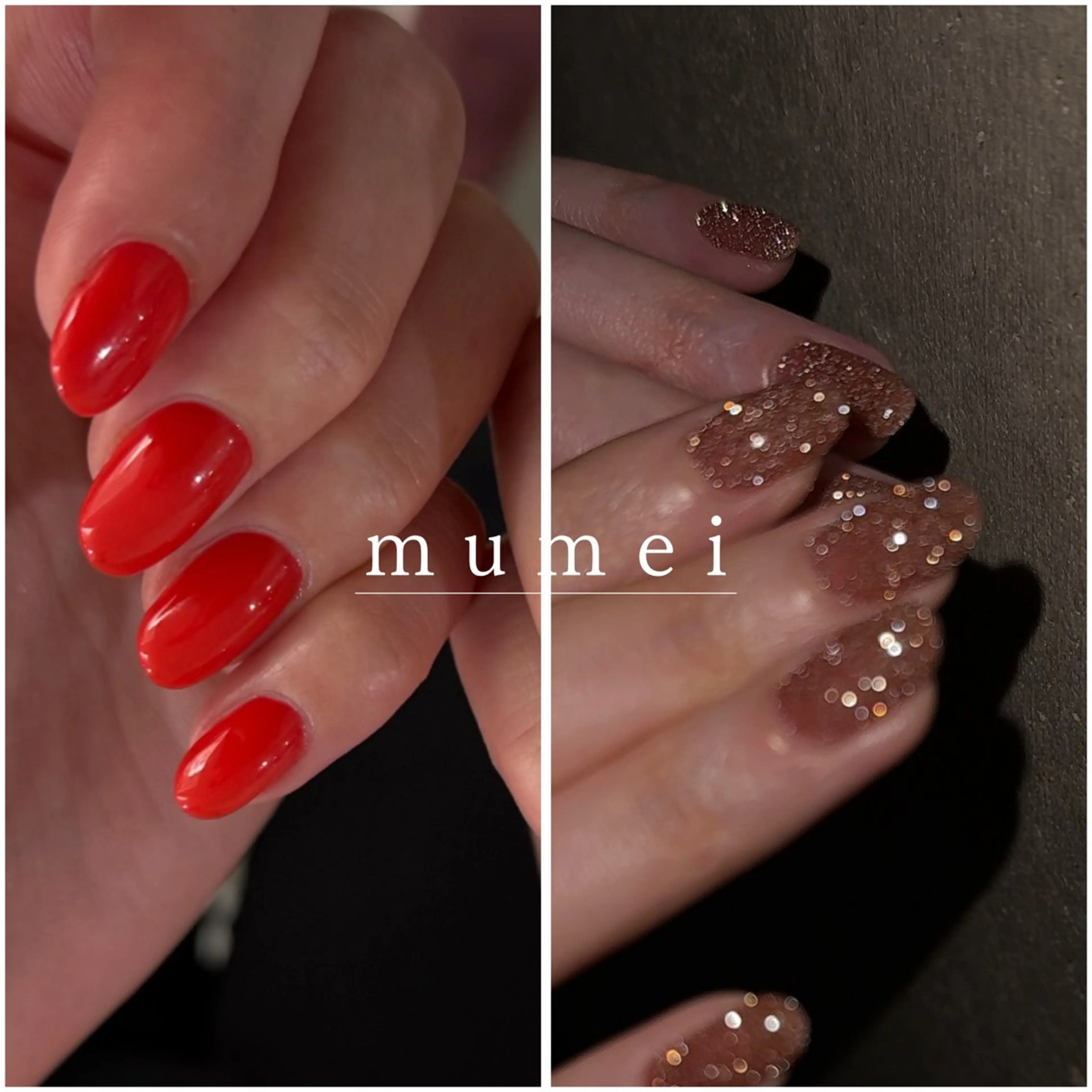 ネイル ラメ(グリッター) ワンカラーネイル 冬ネイル mumei _ NATSUMIのネイルデザイン