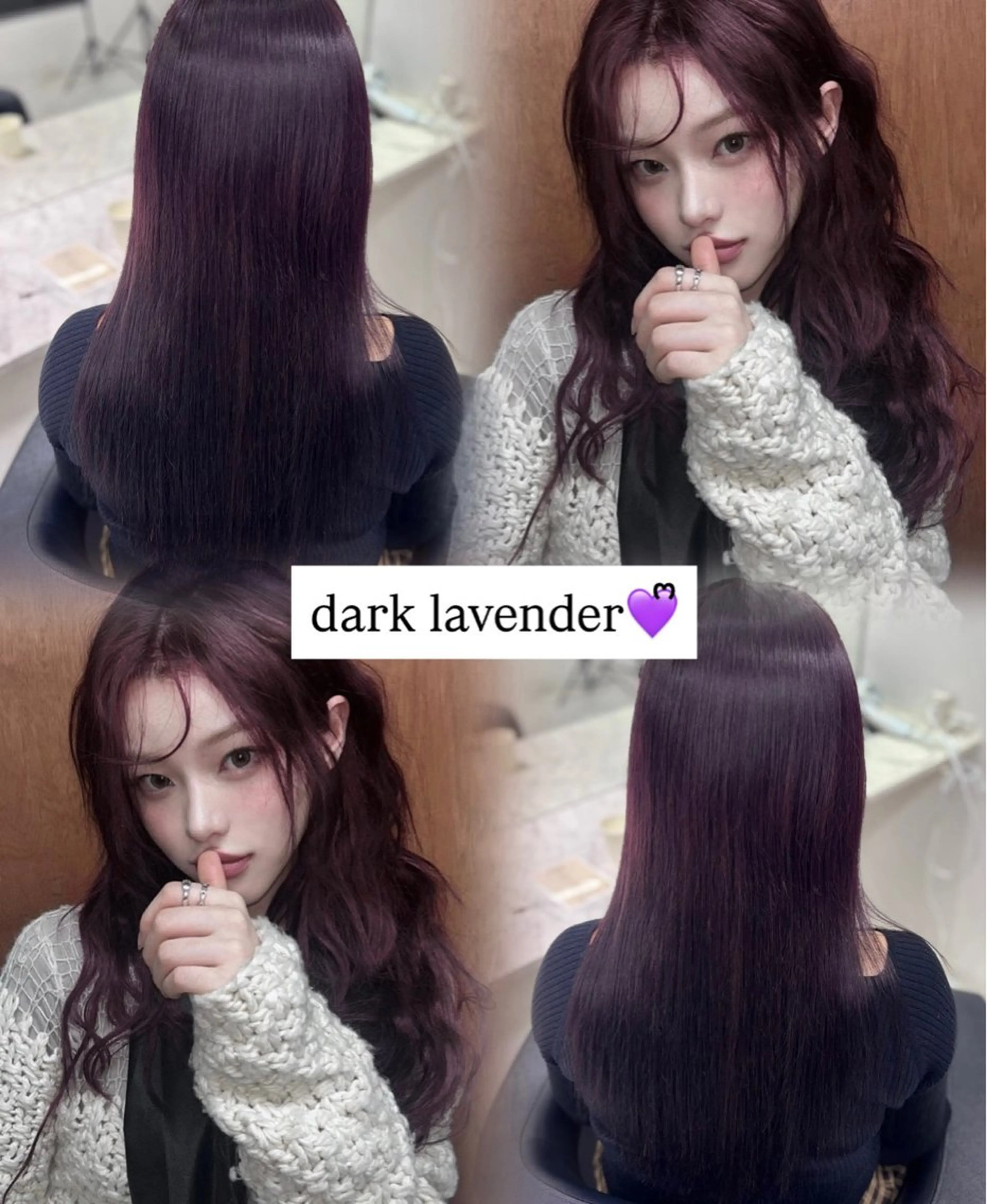 セミロング カラー ブリーチ ディープラベンダー ラベンダーカラー ヘアカラー navi所属・トレンドヘア/ ワンホン/aimiのヘアスタイル