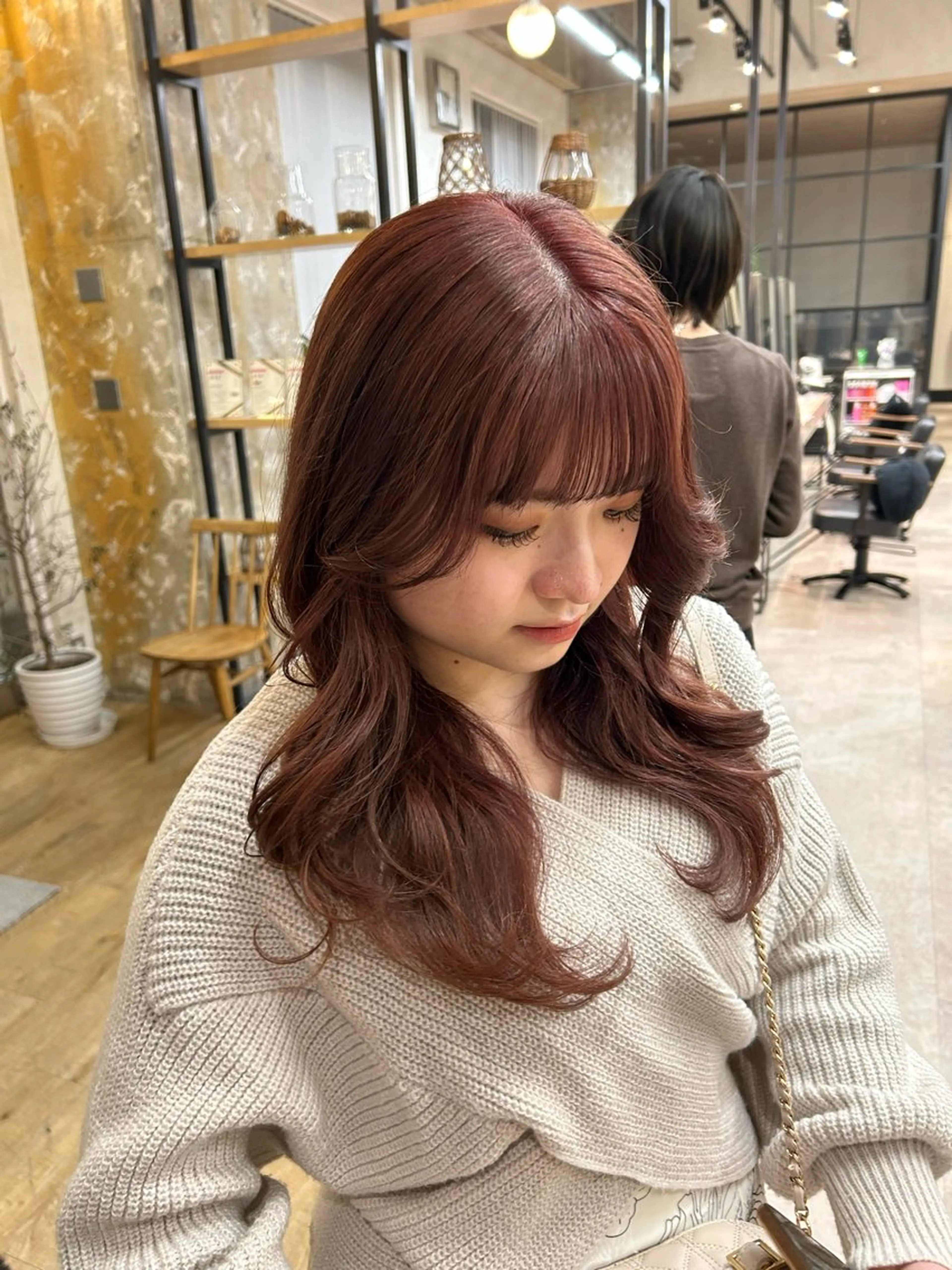 【人気𝑵𝑶☝🏻💞】前髪縮毛＋カラー🍨の写真