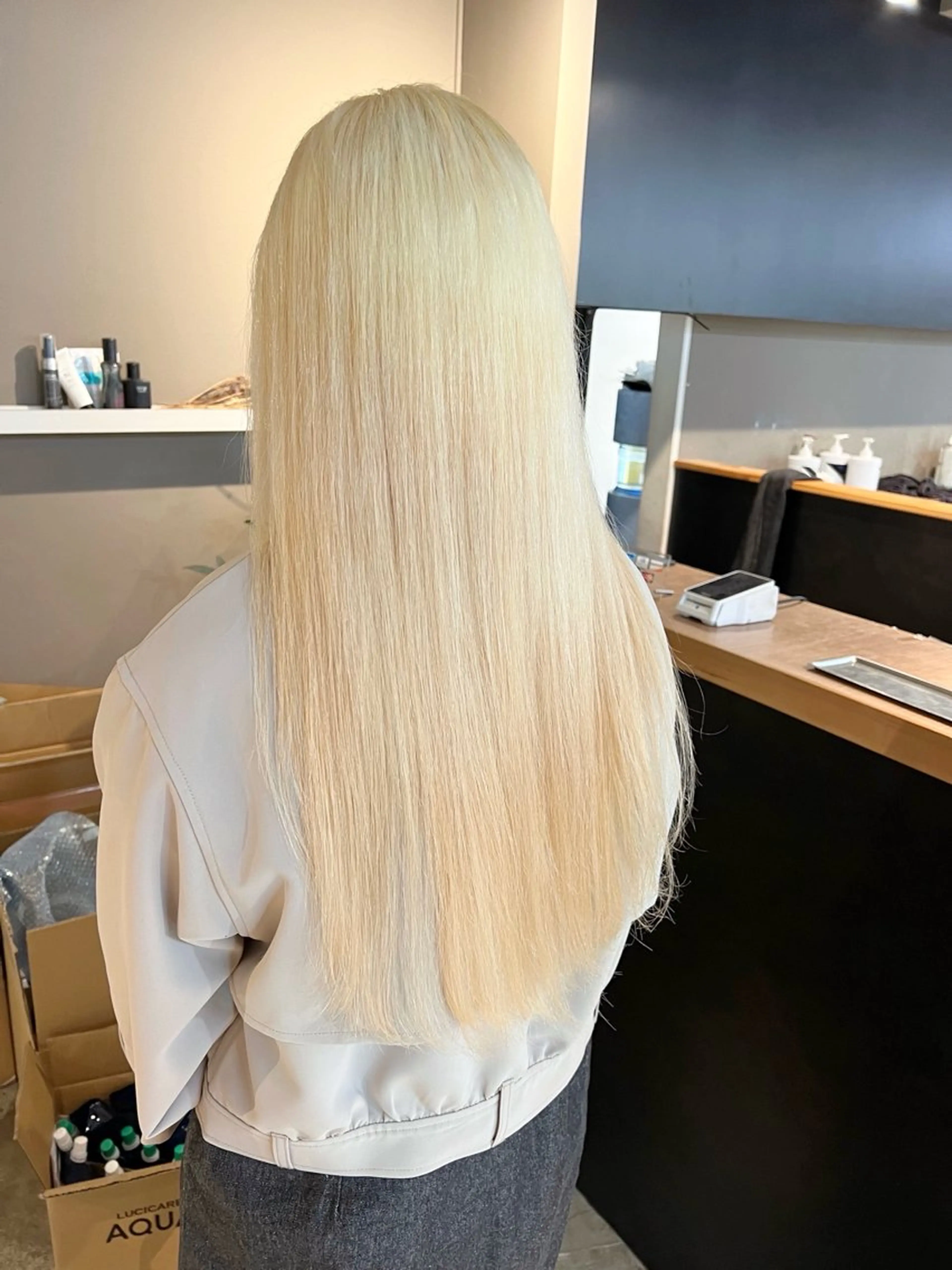 ロング カラー ブロンド daiki 原宿のヘアスタイル