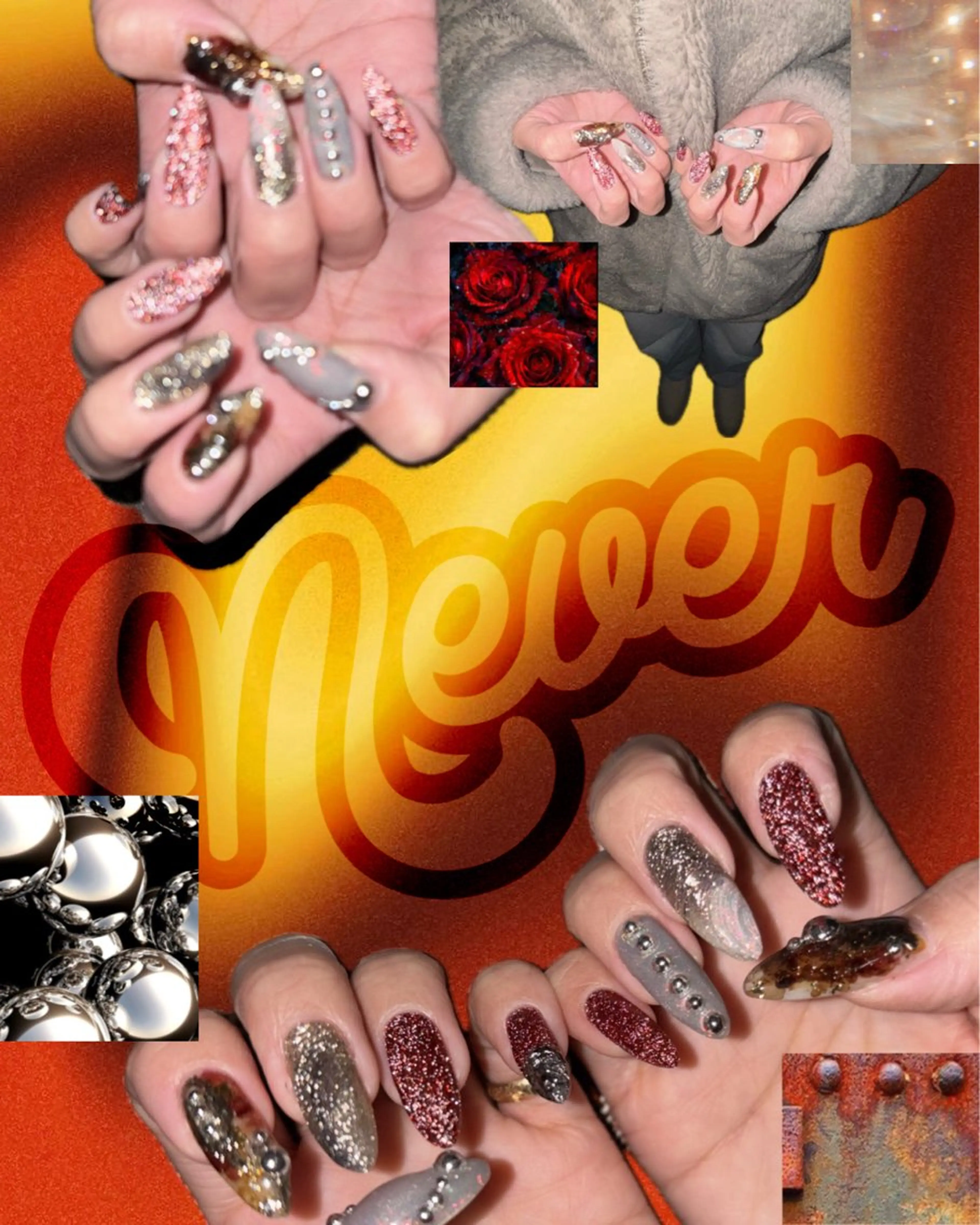 ネイル アートネイル THE BALM Rosagasのネイルデザイン