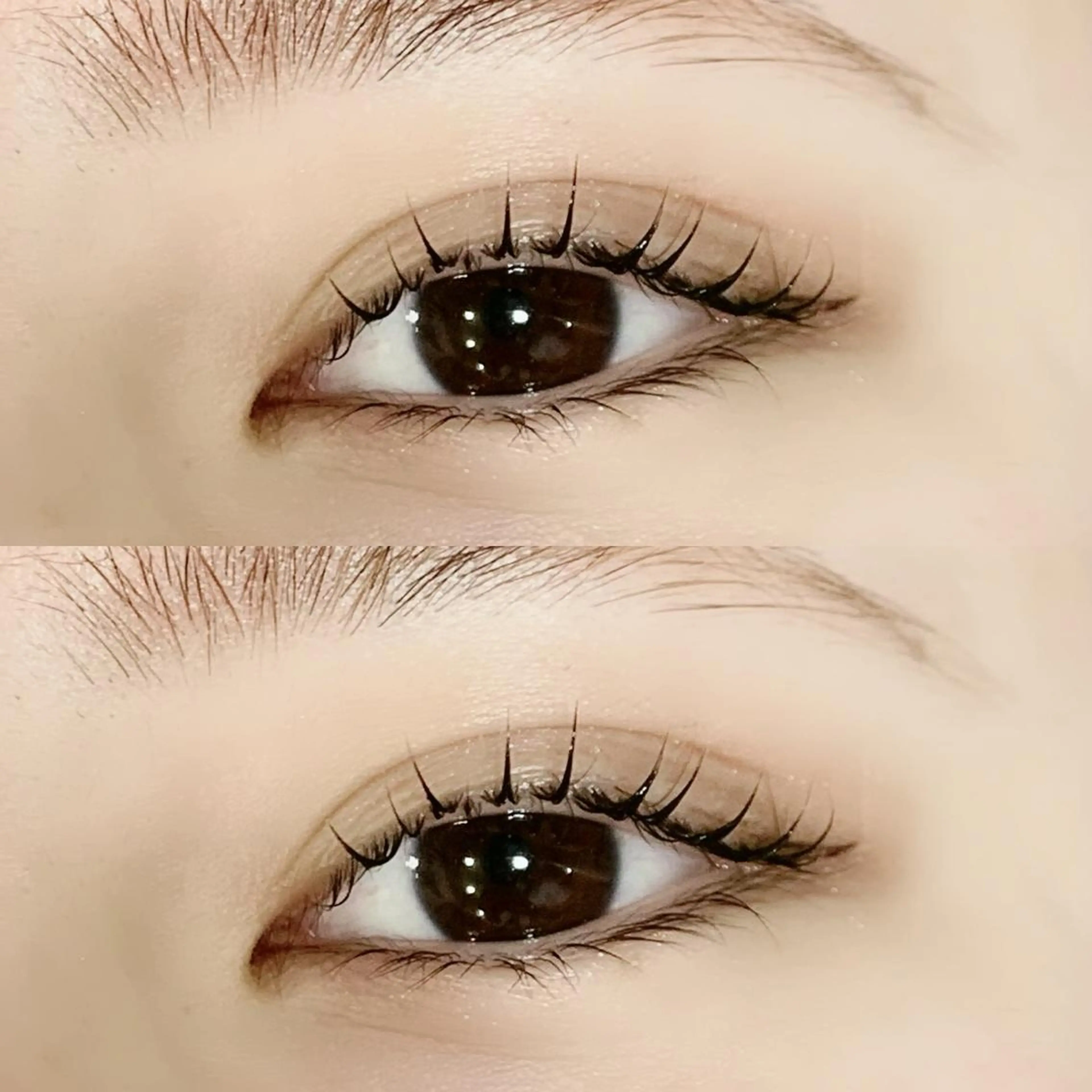 マツエク・マツパ 束感まつ毛 カラーマツエク フラットラッシュ ナチュラル パリジェンヌラッシュリフト 猪熊 栞のマツエク・マツパデザイン