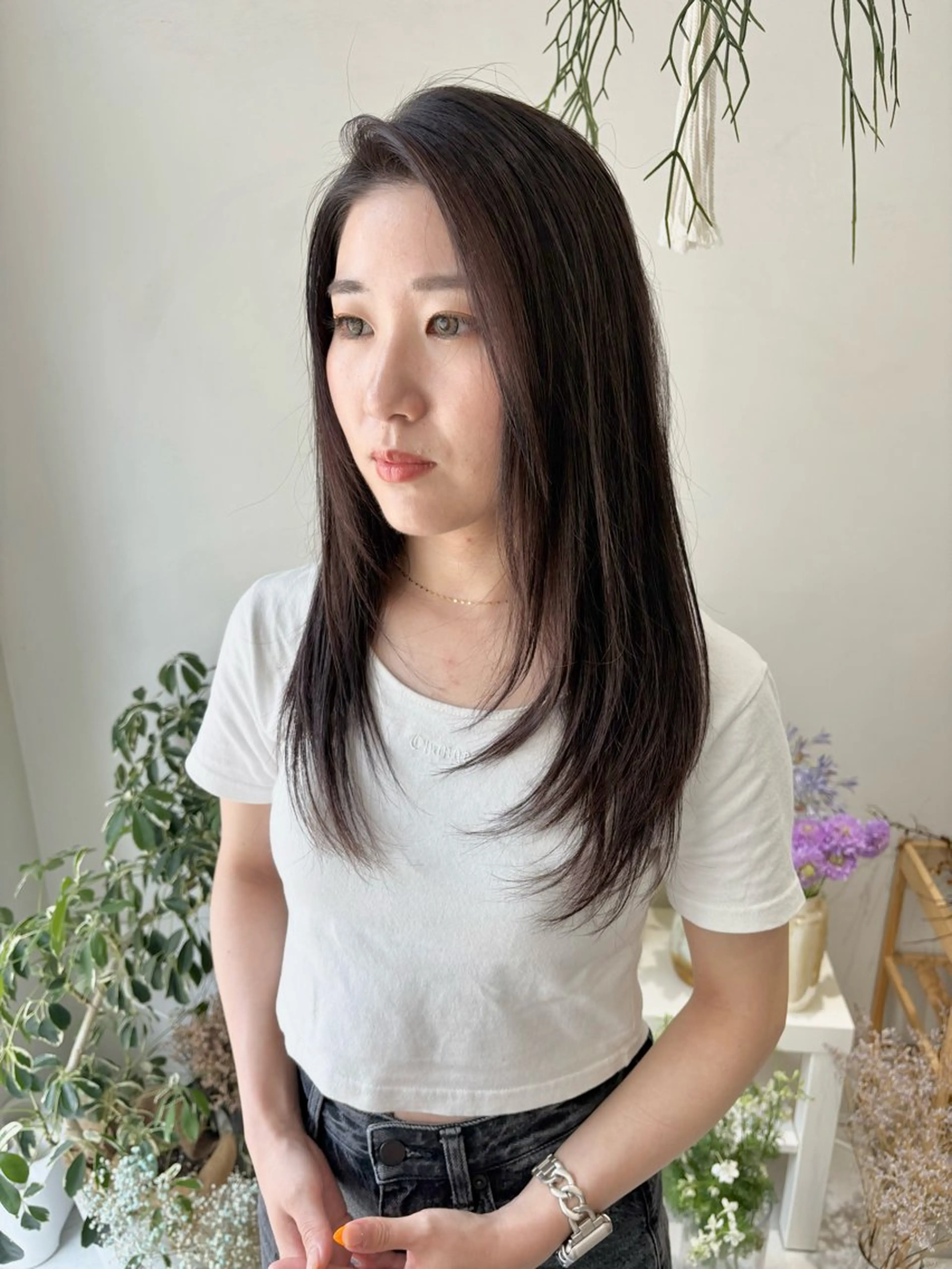 カラー 透明感カラー 髪質改善 カット ヘアカラー トリートメント 🪻花屋併設🪻秀島 有紀のヘアスタイル