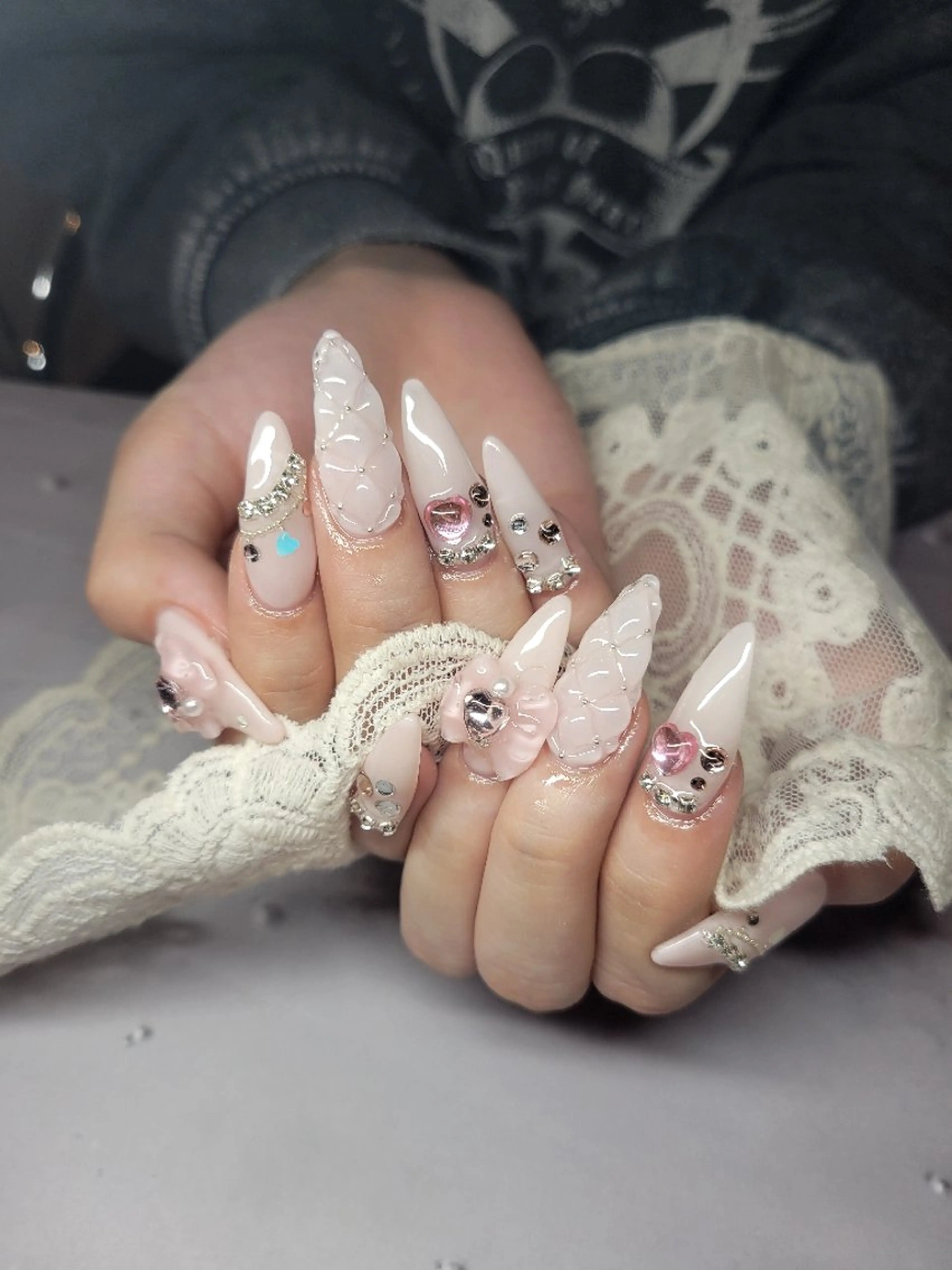 ネイル ハート 春ネイル Nail salon Coco所属・Nail salon Coco【溝の口駅】のネイルデザイン