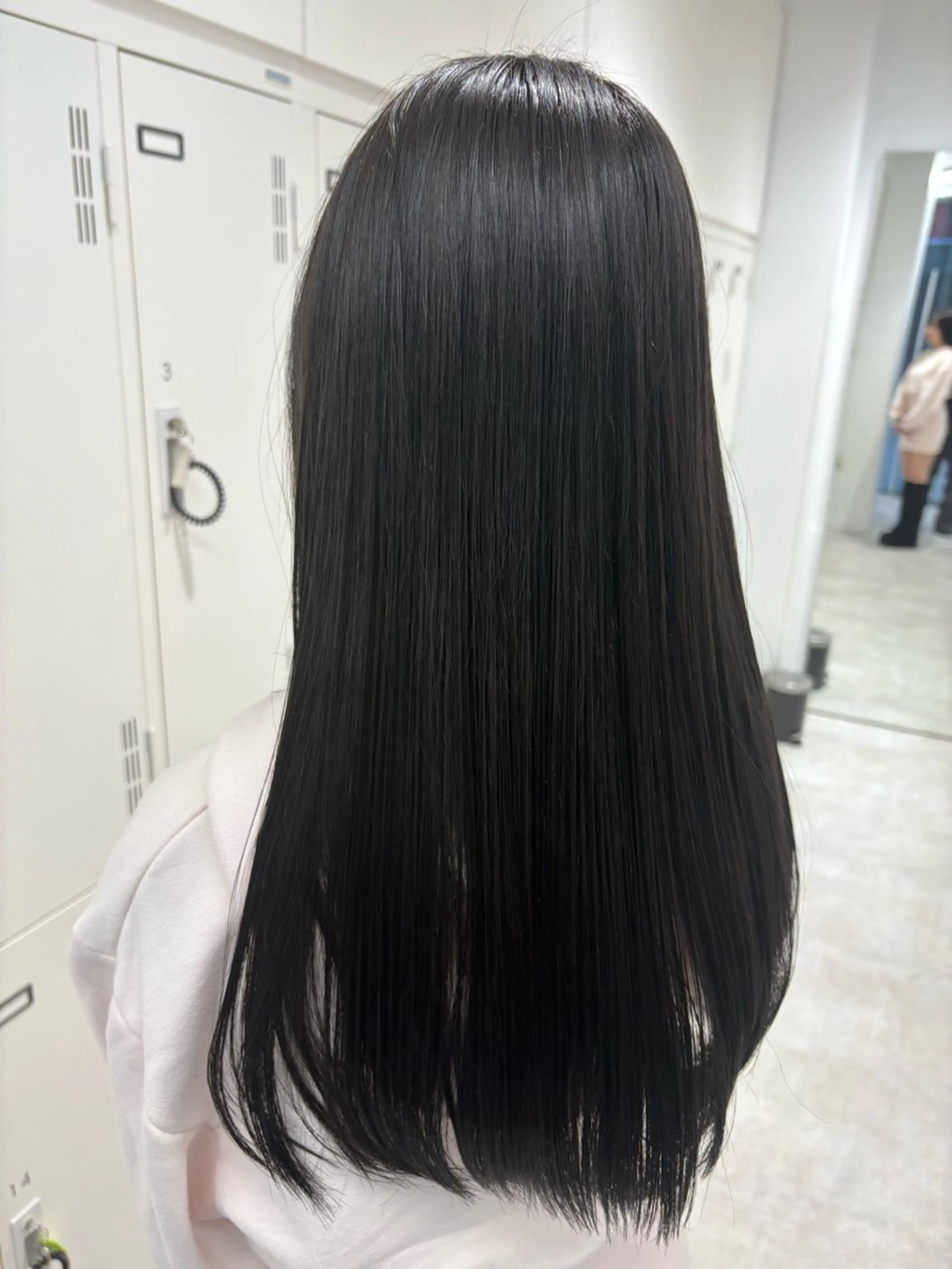 ロング カラー 黒髪 ブルーカラー ブルーブラック 透明感カラー 韓国/ブリーチ/艶感 🇰🇷RYUKIのヘアスタイル