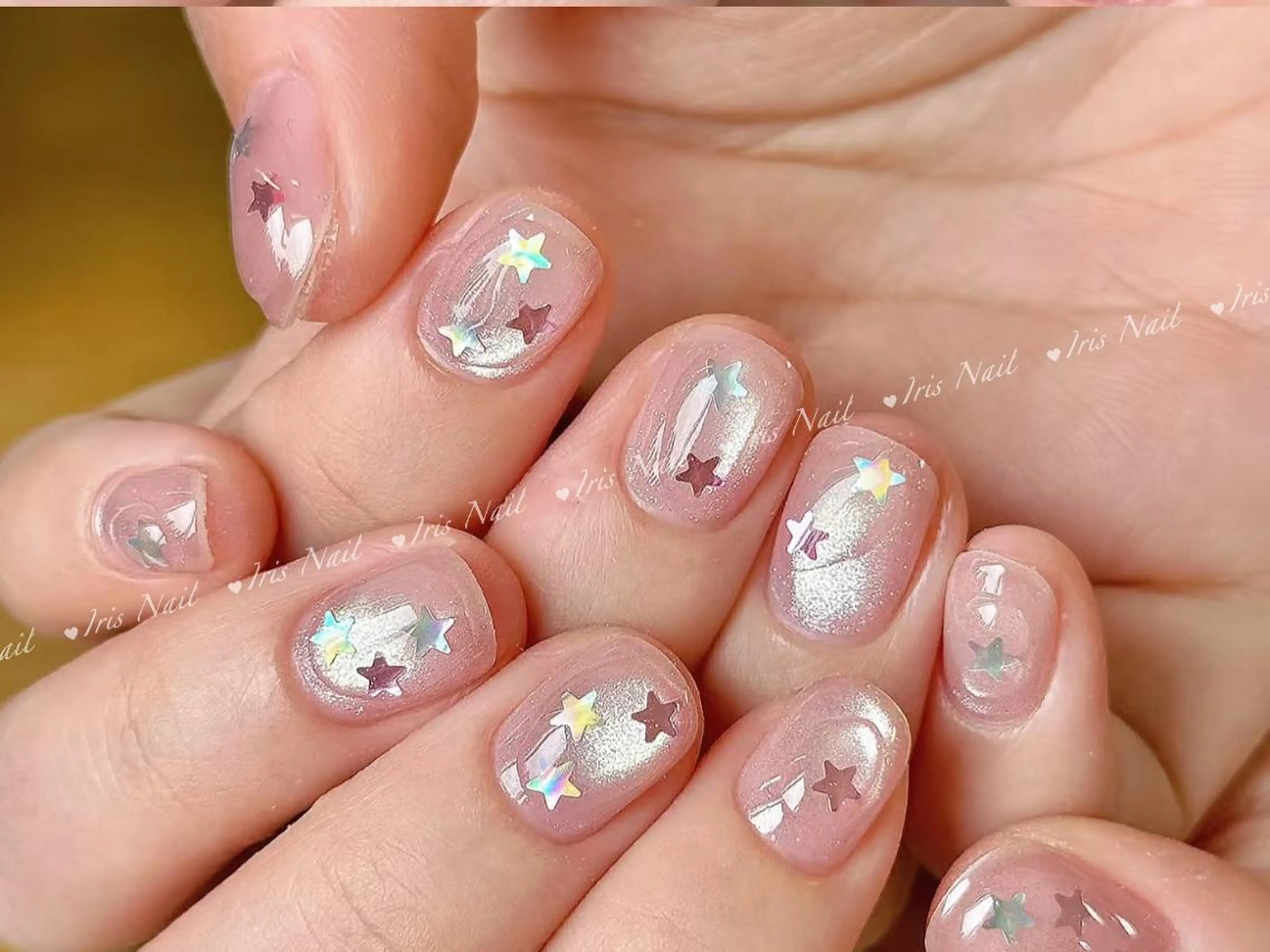 ネイル ホログラムネイル マグネットネイル ハンドネイル ハンドケア IRIS NAIL大塚のネイルデザイン