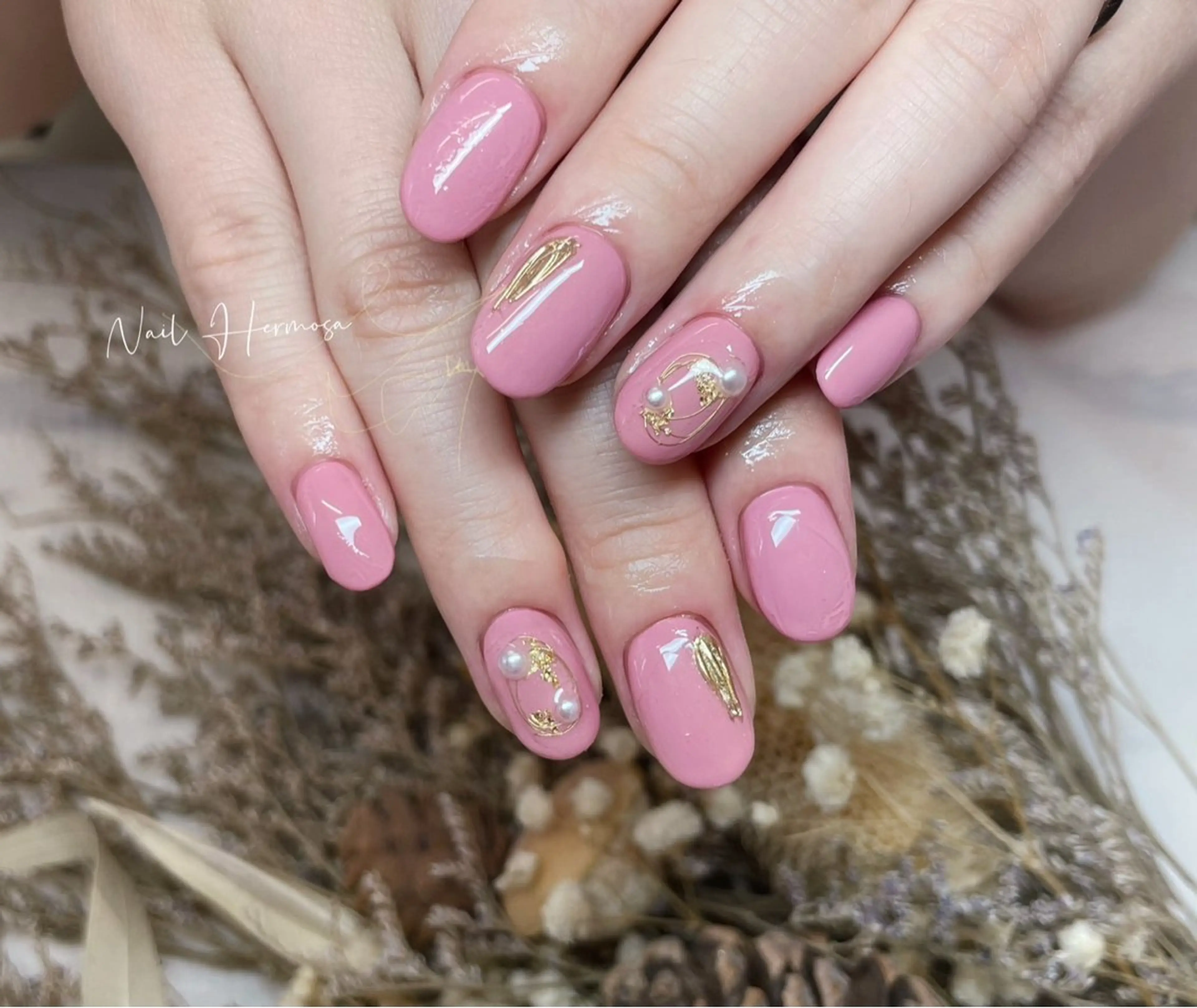 ネイル 長さ出し フラッシュネイル フットネイル ジェルネイル マグネットネイル ハンドネイル エルモサ YURIKAのネイルデザイン