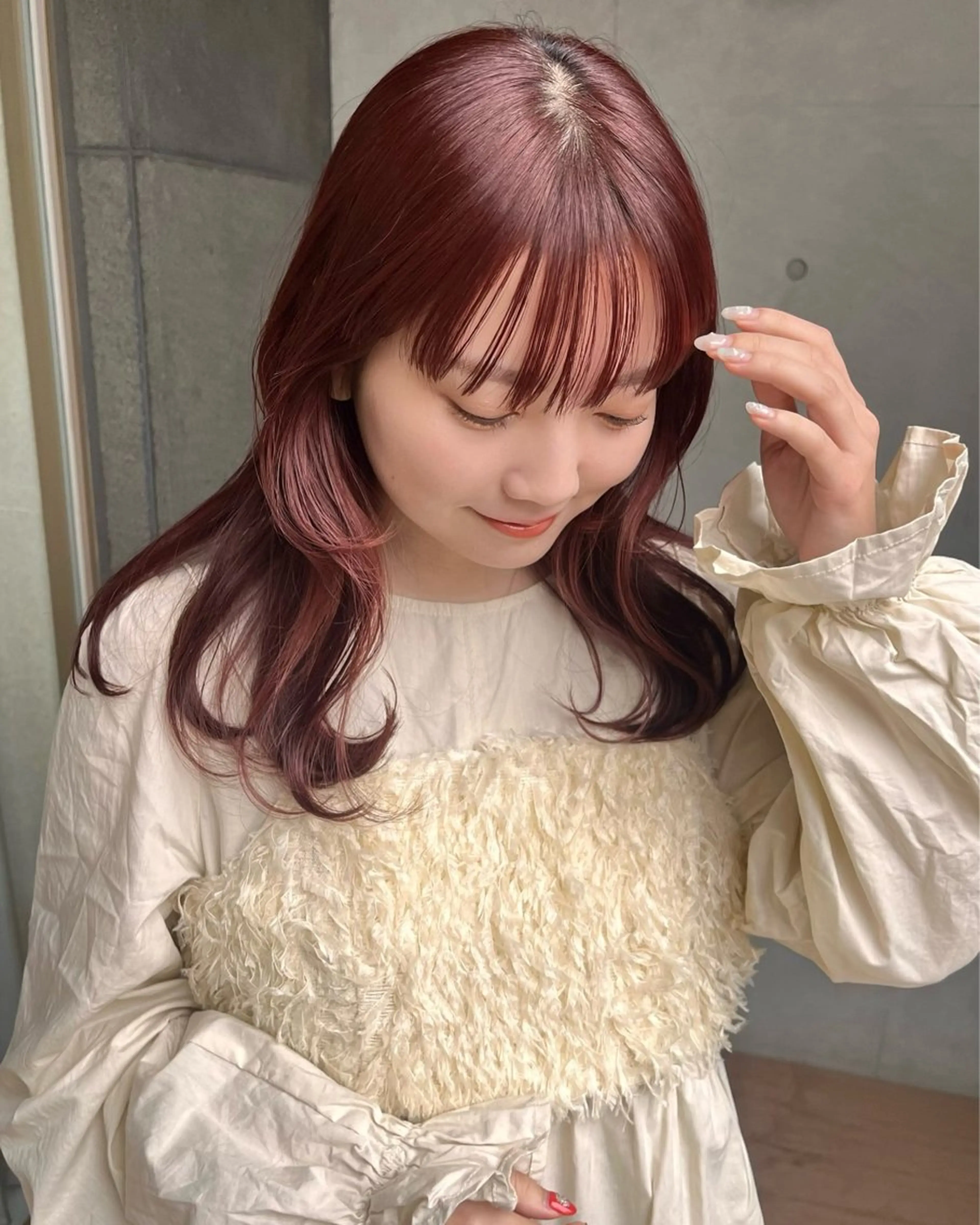 ミディアム カラー ヘアアレンジ 松本優香/ボブ/ダ ブルカラー/髪質改善のヘアスタイル