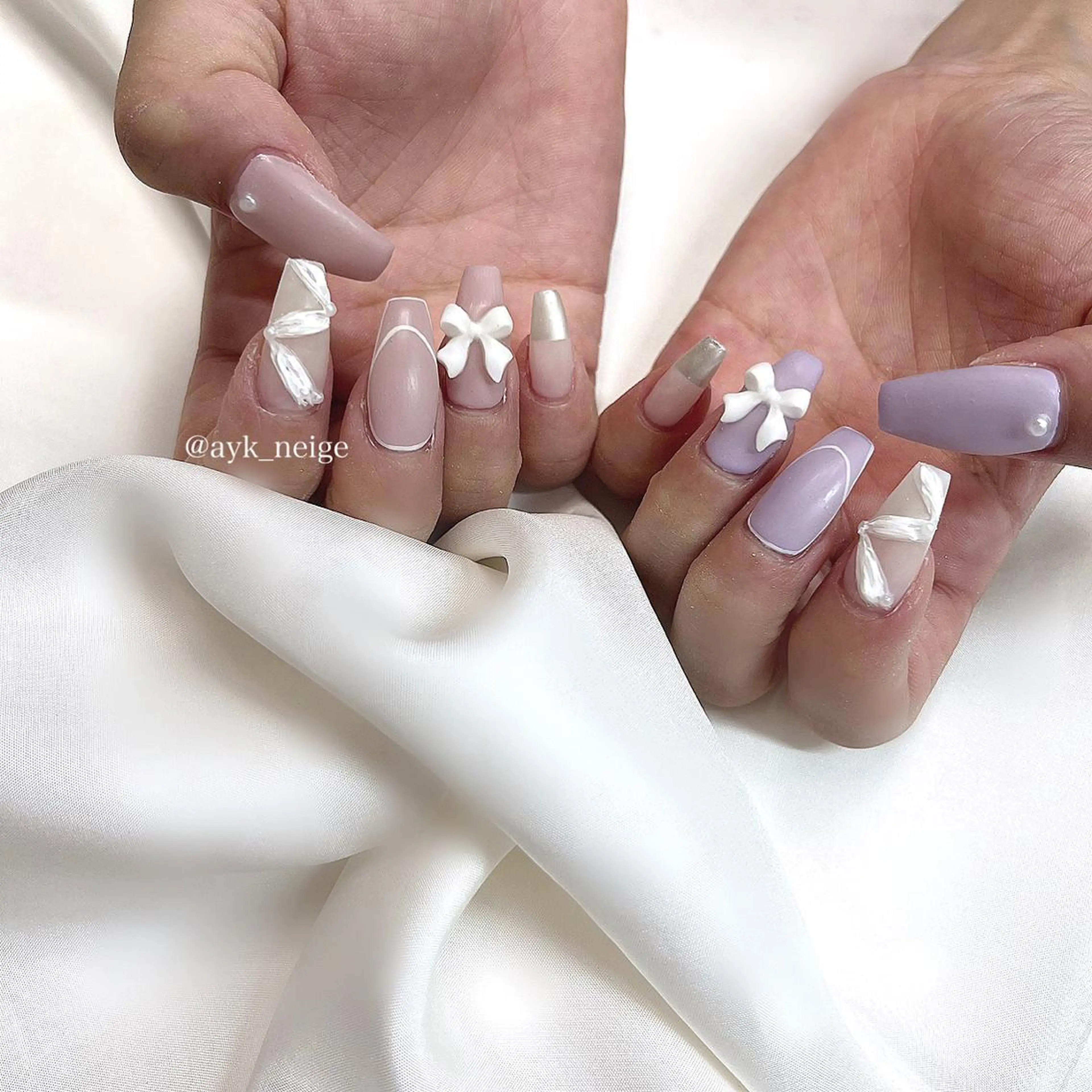 ネイル フットネイル フレンチネイル ガラスフレンチ グラデーション 韓国ネイル n'eige nail所属・大谷 綾香のネイルデザイン