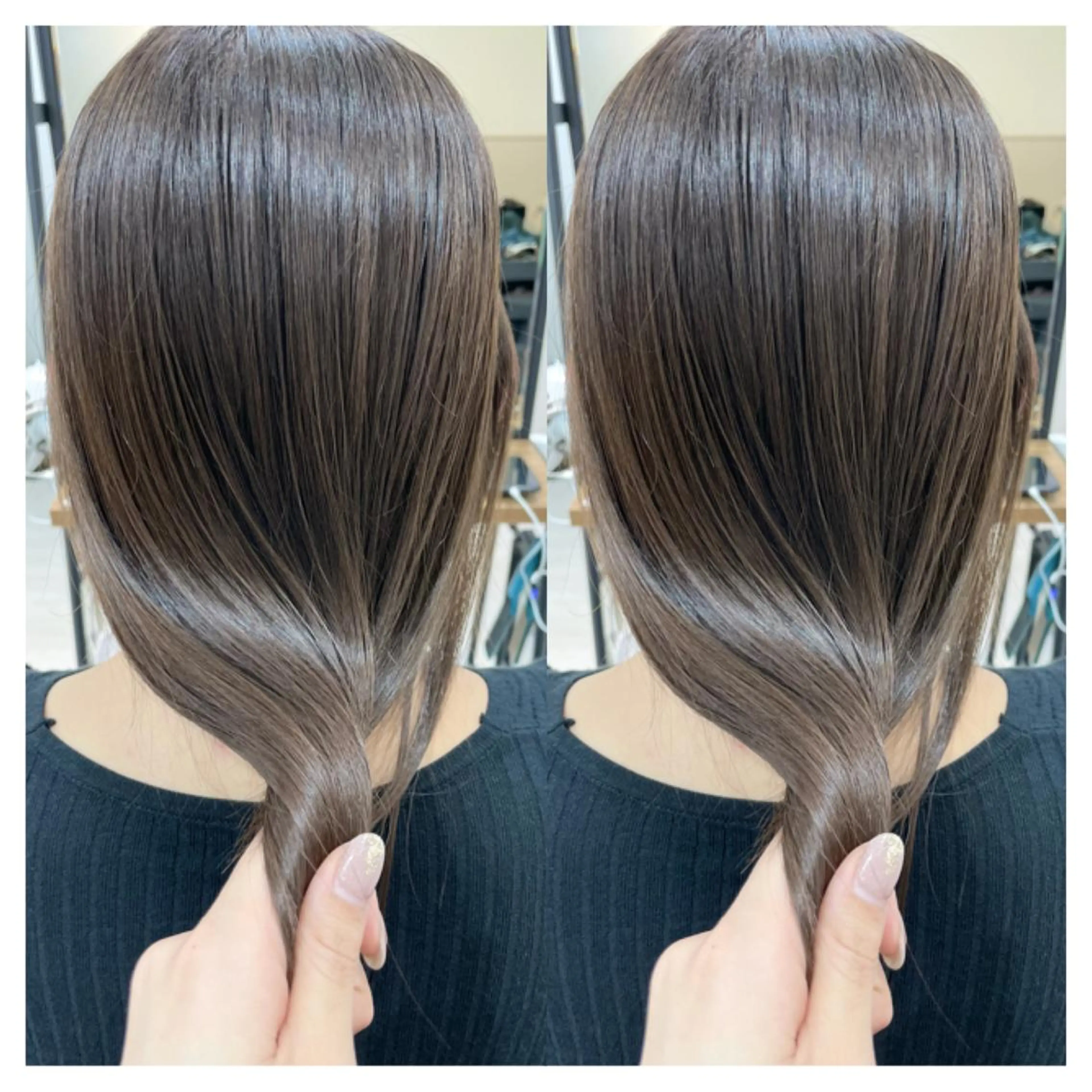 セミロング カラー カット 村山 茉衣のヘアスタイル