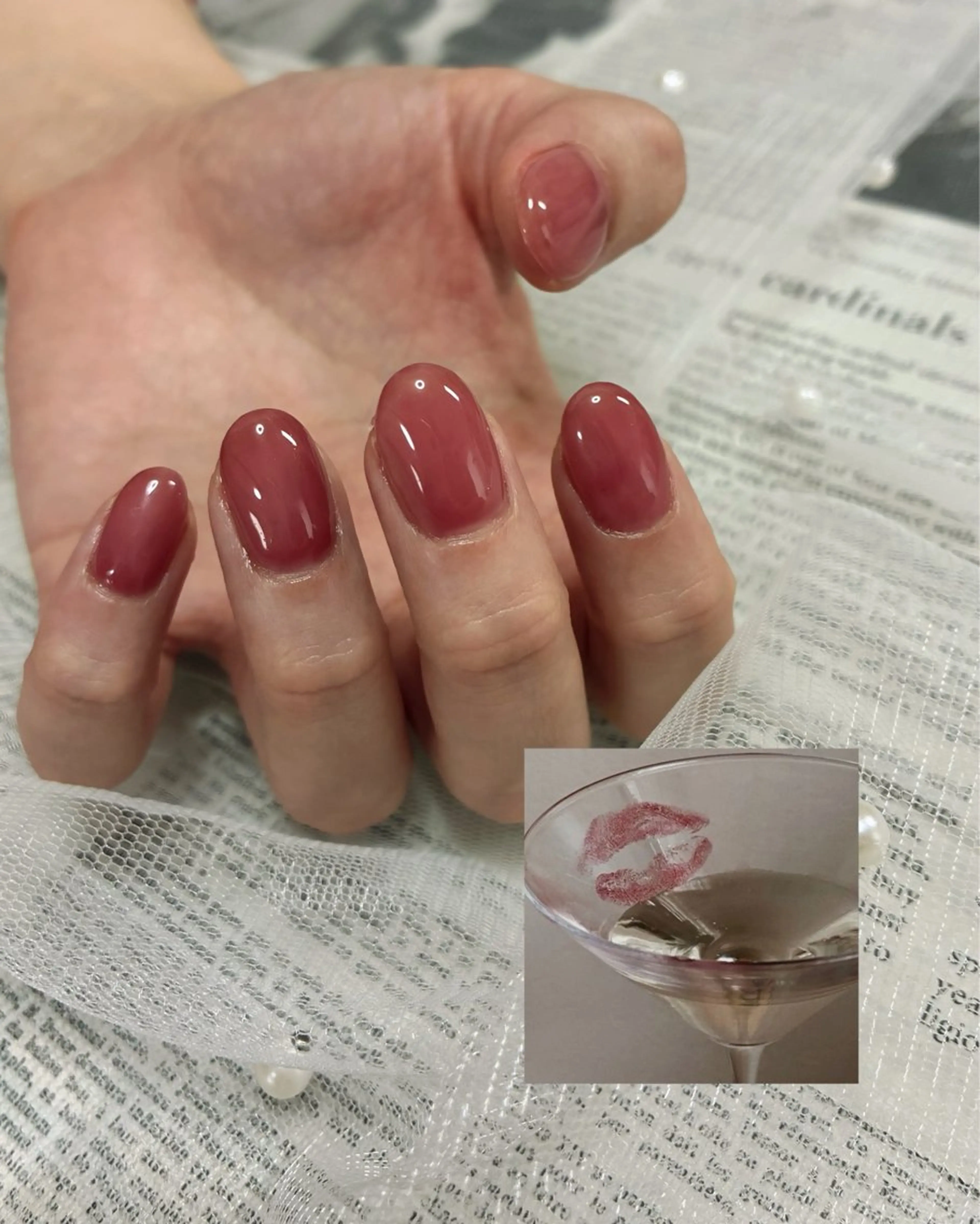 ネイル ボルドー shiki_nail 🪐のネイルデザイン