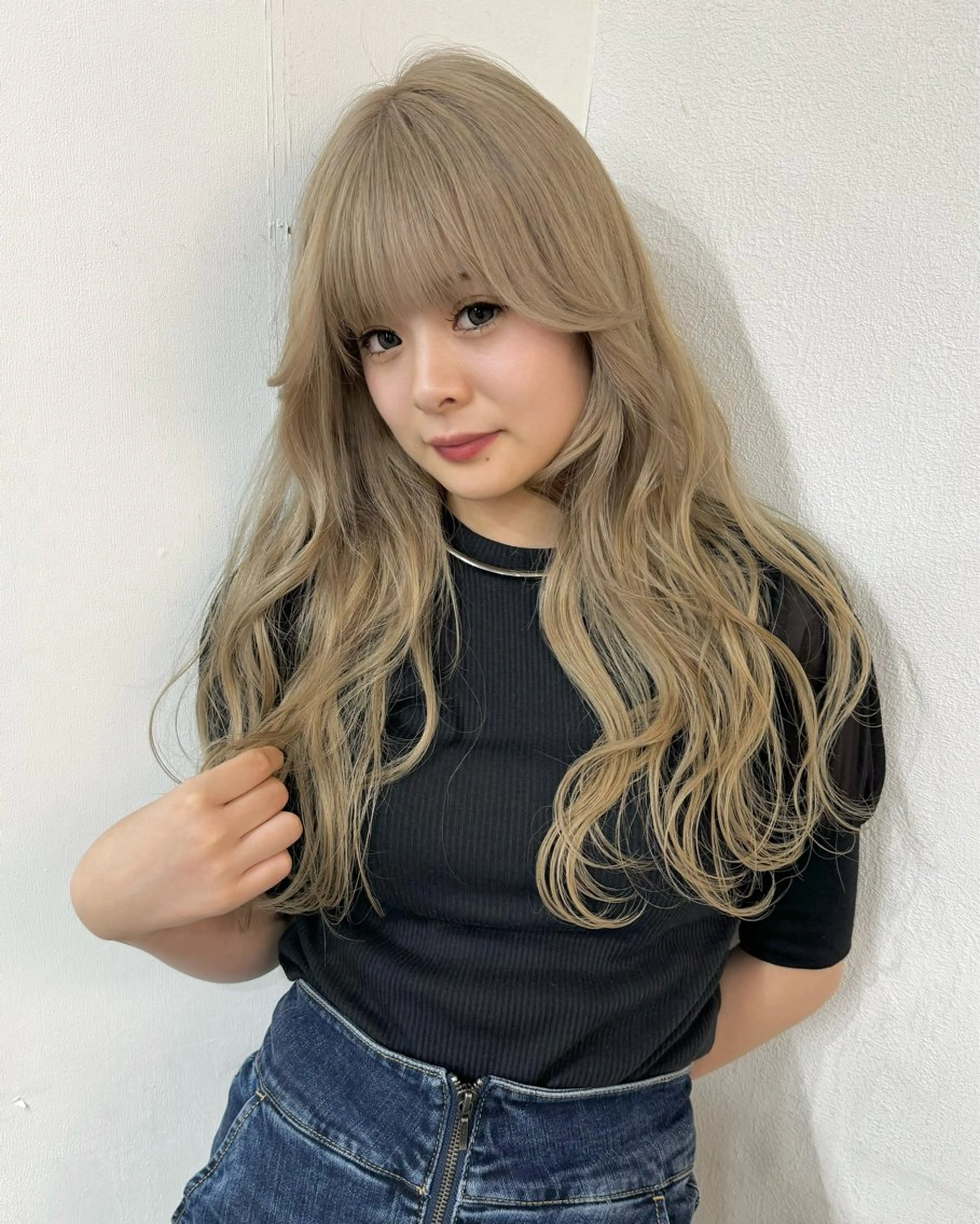 ロング カラー 透明感ワンカラー梅田 ダブルカラー/川上のヘアスタイル