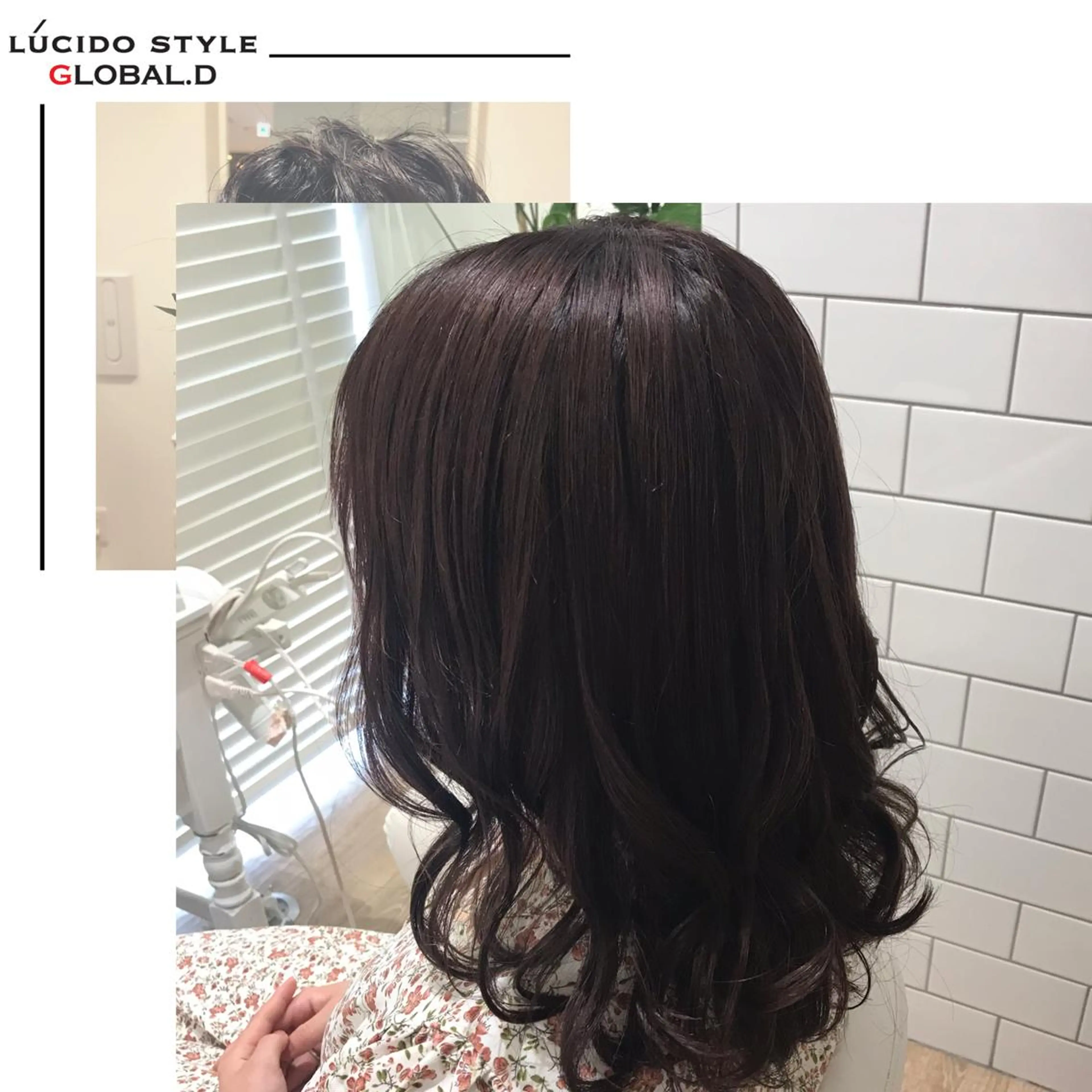 セミロング カラー パーマ 🥛洒落髪小顔cut なら龍崎🥛のヘアスタイル