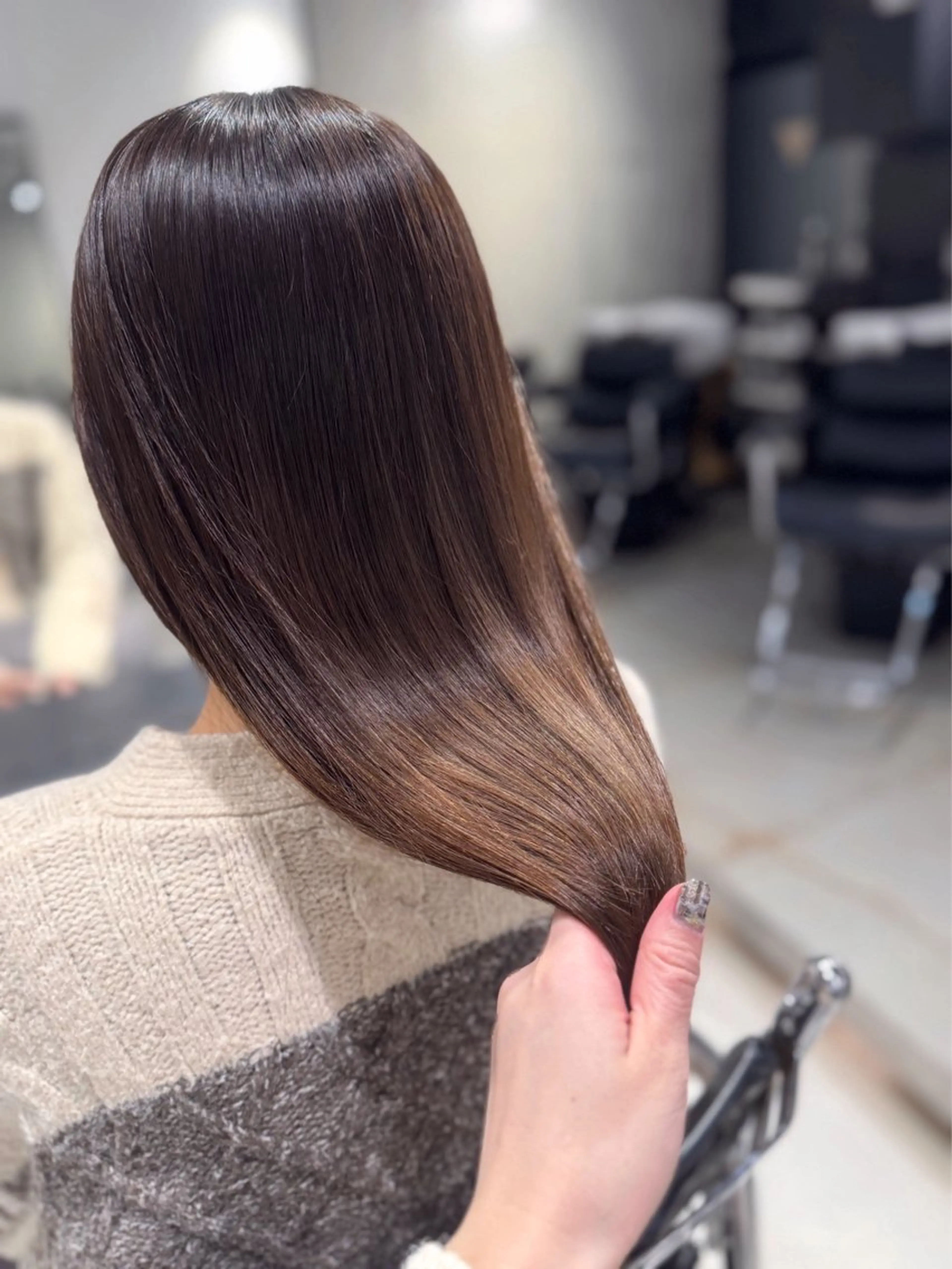 ロング カラー パーマ ヘアアレンジ カット ヘアカラー 縮毛矯正 トリートメント ヘアセット 透明感/オリーブ/ グレージュ/YUKAのヘアスタイル