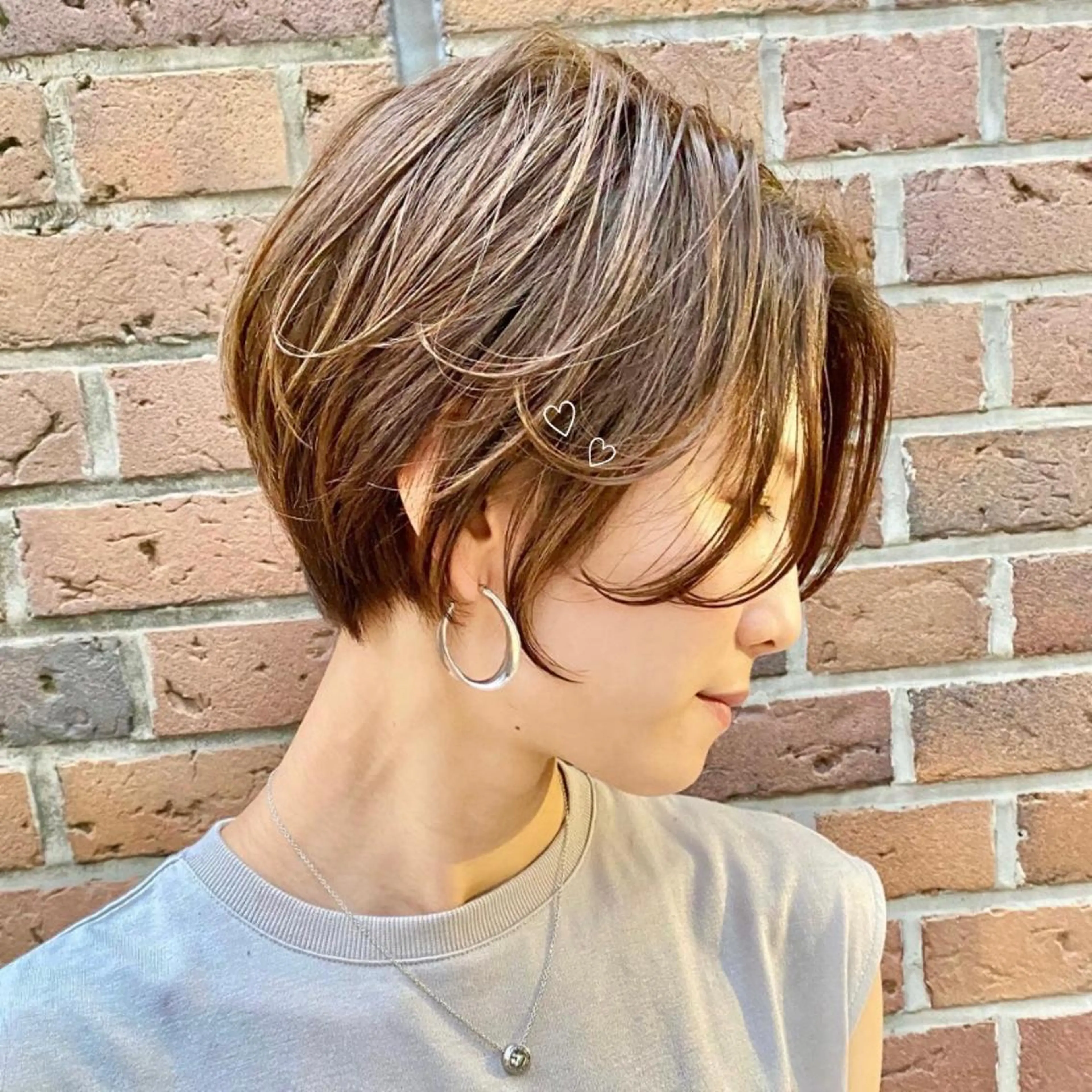 ショート ボブ ハイライト 髪質改善 ショートヘア mai 🎀 / 梅田美容室のヘアスタイル