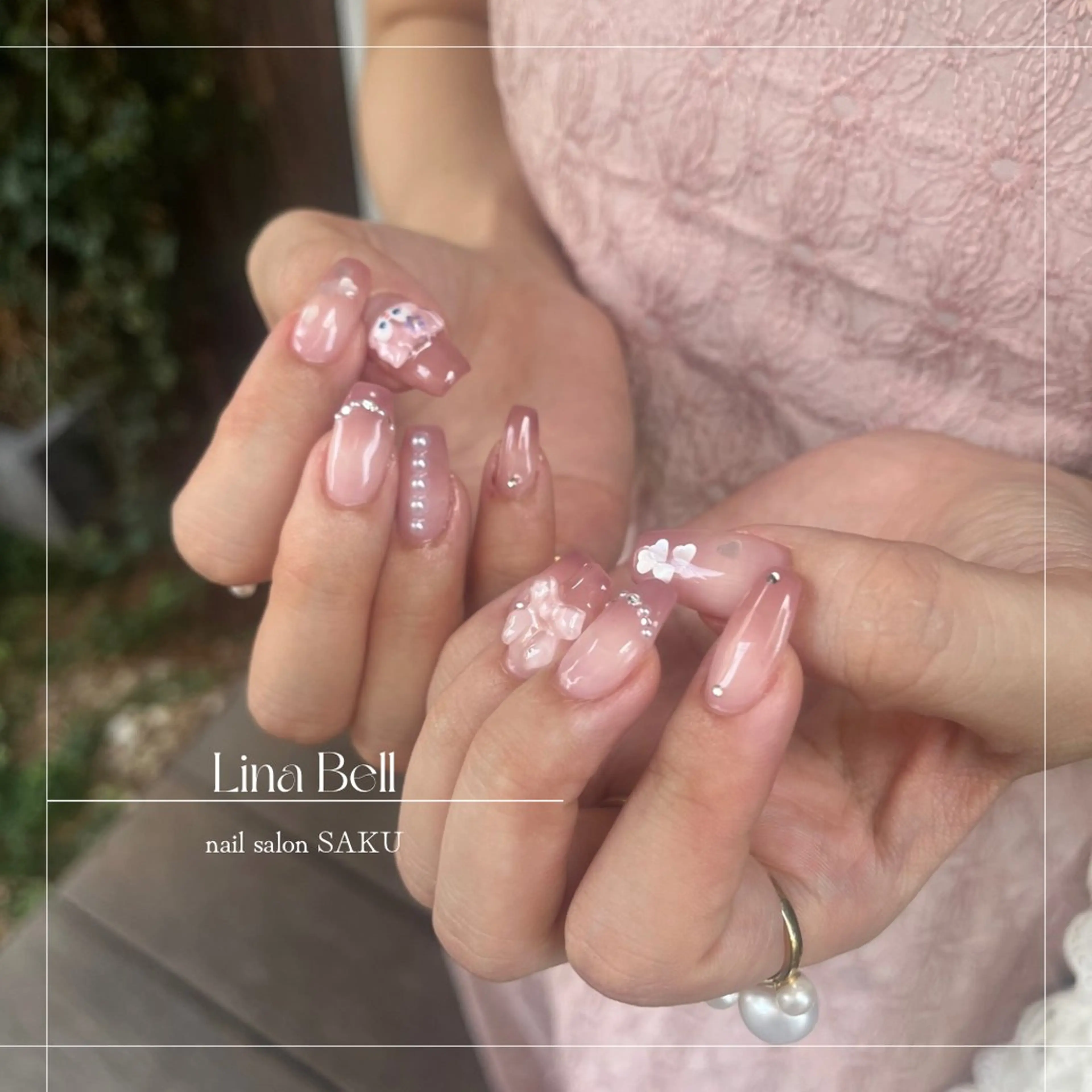 ネイル ニュアンスネイル シンプルネイル ハンドネイル SAKU  nail[サクネイル]所属・SAKU nail 作島茜のネイルデザイン
