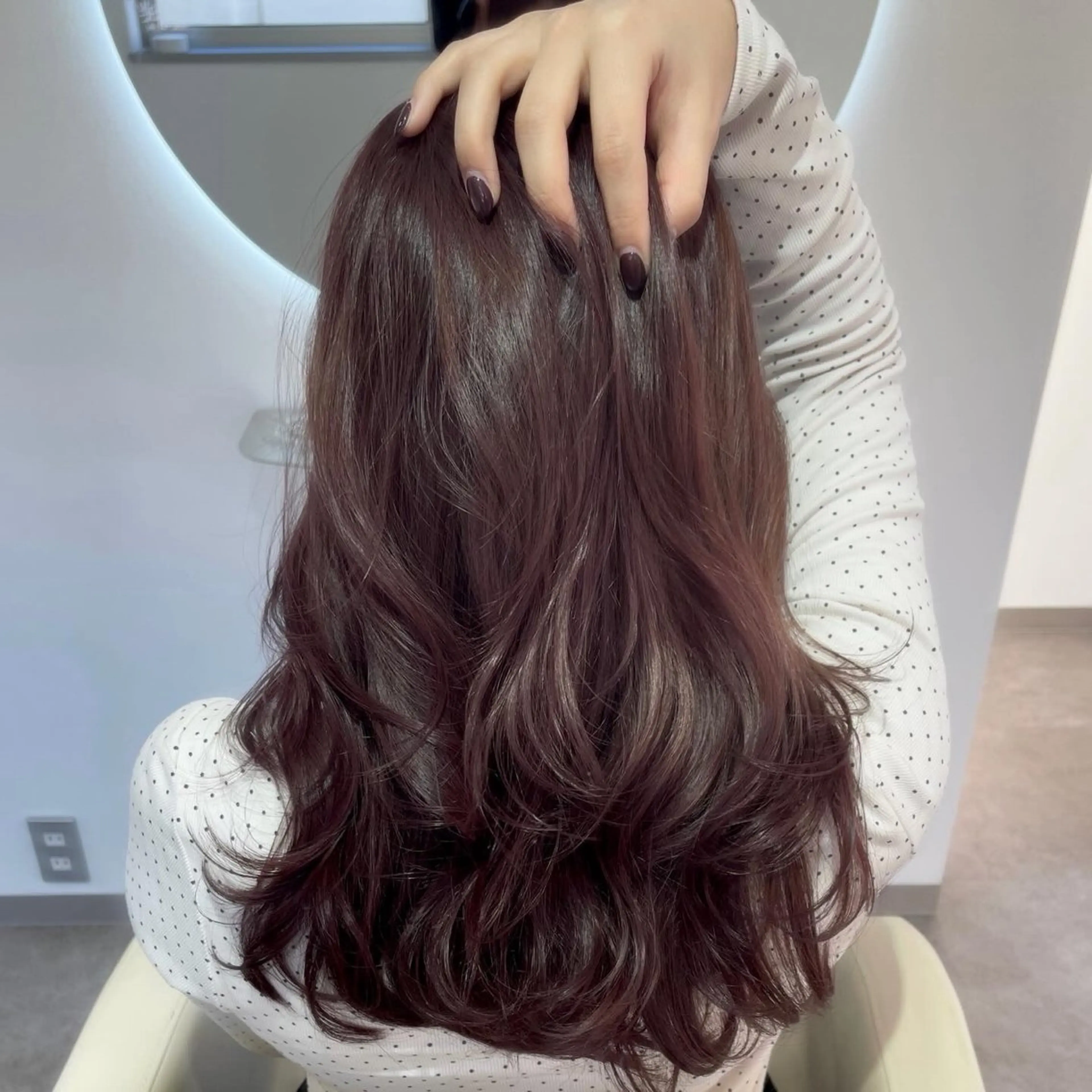 セミロング カラー ブリーチ ラベンダーカラー ブリーチなしカラー ume所属・ume yuraのマツエク・マツパデザイン