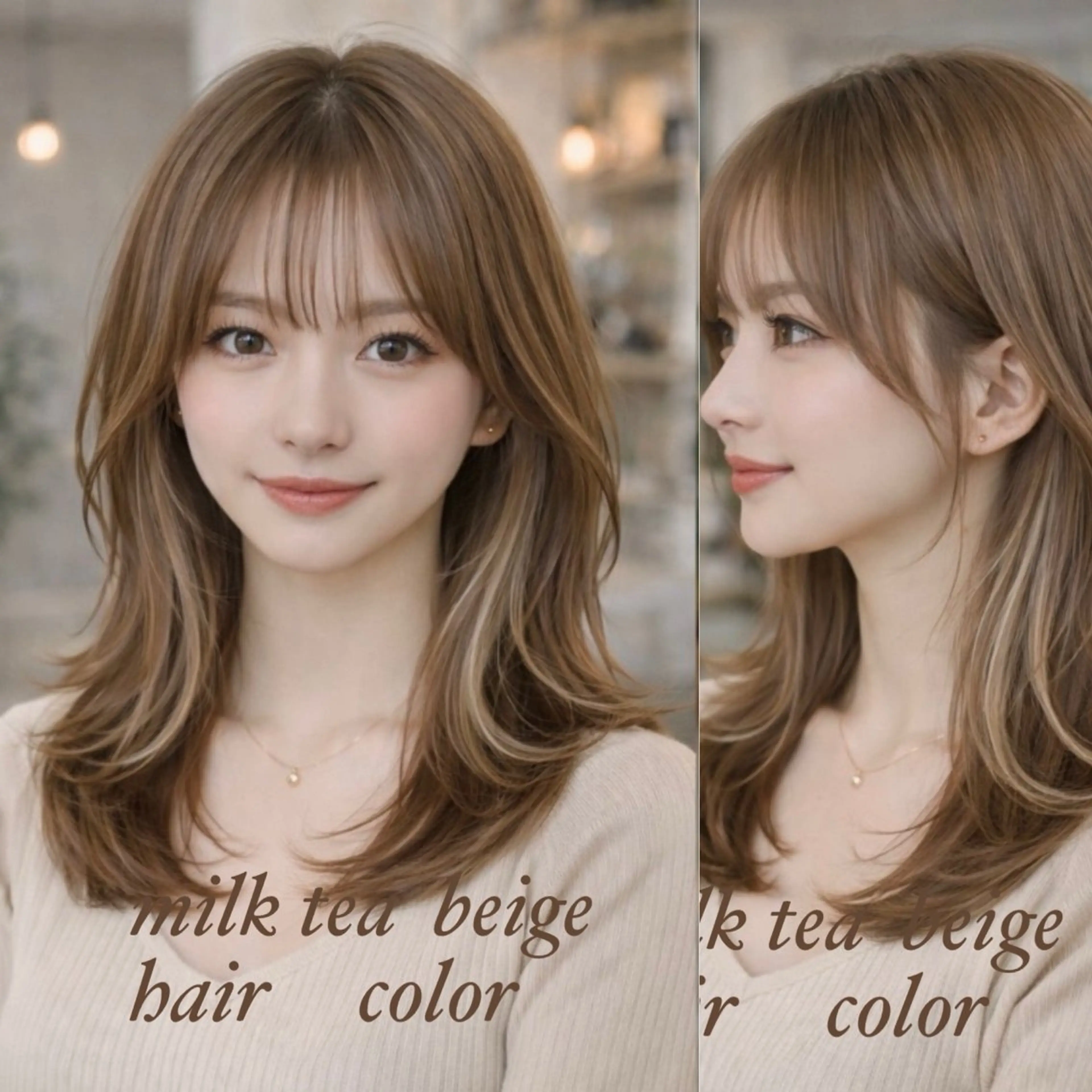 セミロング カラー カット ヘアカラー トリートメント M.SLASH 辻 孝志のヘアスタイル