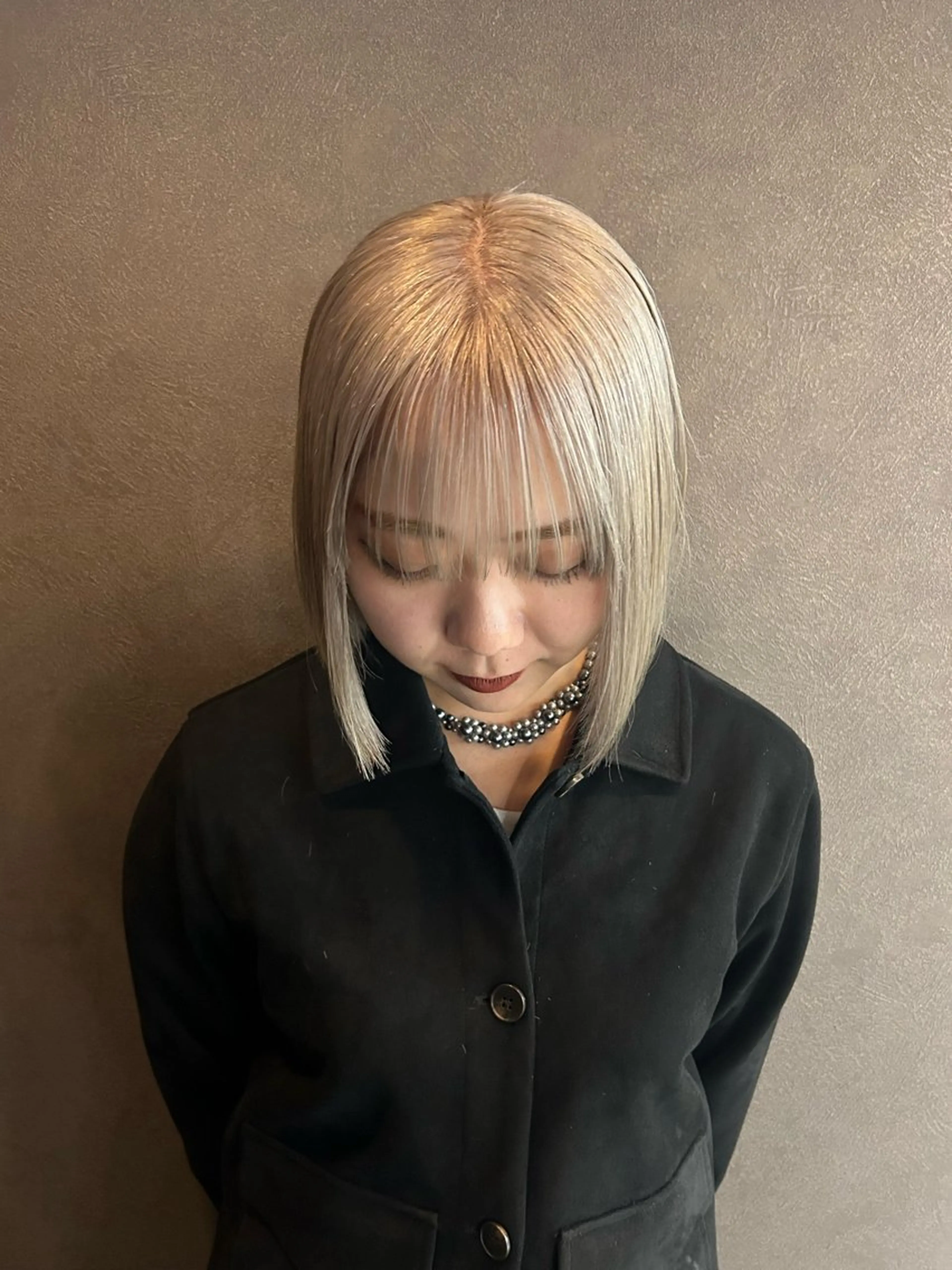 ショート カラー ハイトーンカラー ヘアカラー トリートメント ☕️結【suii.】 ボブ/ヘアセット☕️のヘアスタイル