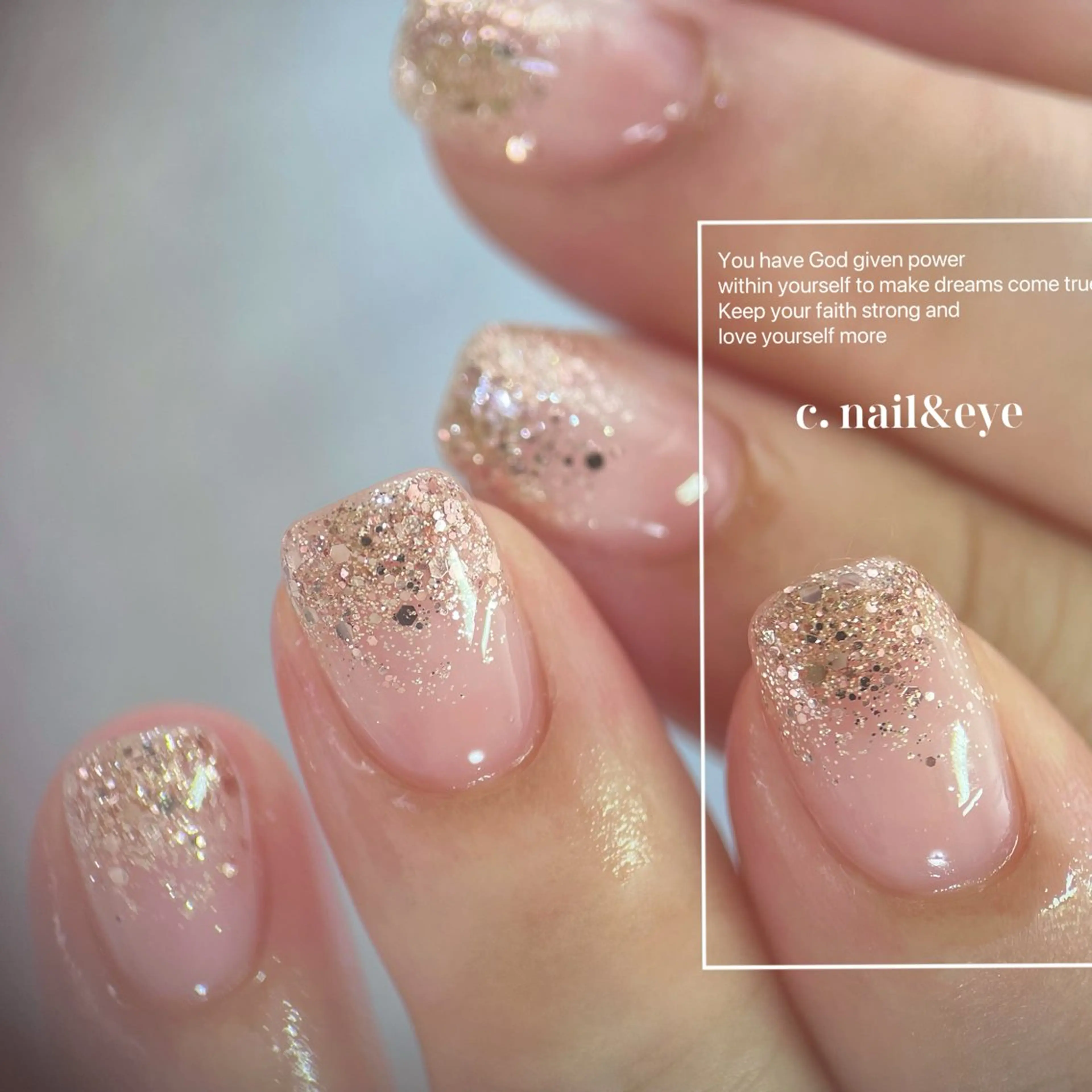 ネイル ラメ(グリッター) ラメグラデーション C.Nail &Eye筑紫駅のネイルデザイン