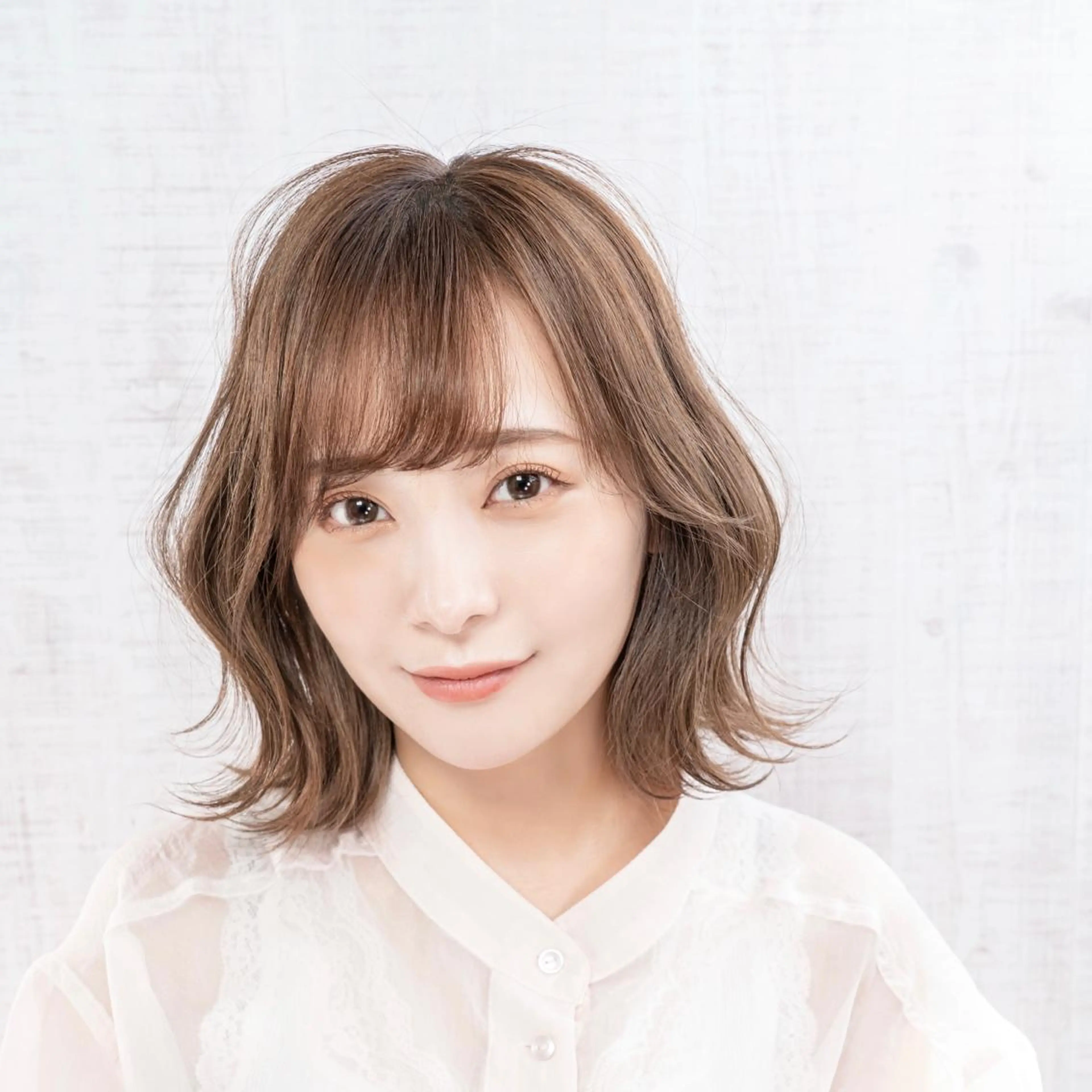 ミディアム カラー カット トリートメント 新宿/韓国風レイヤー 髪質改善/渋谷直樹のヘアスタイル