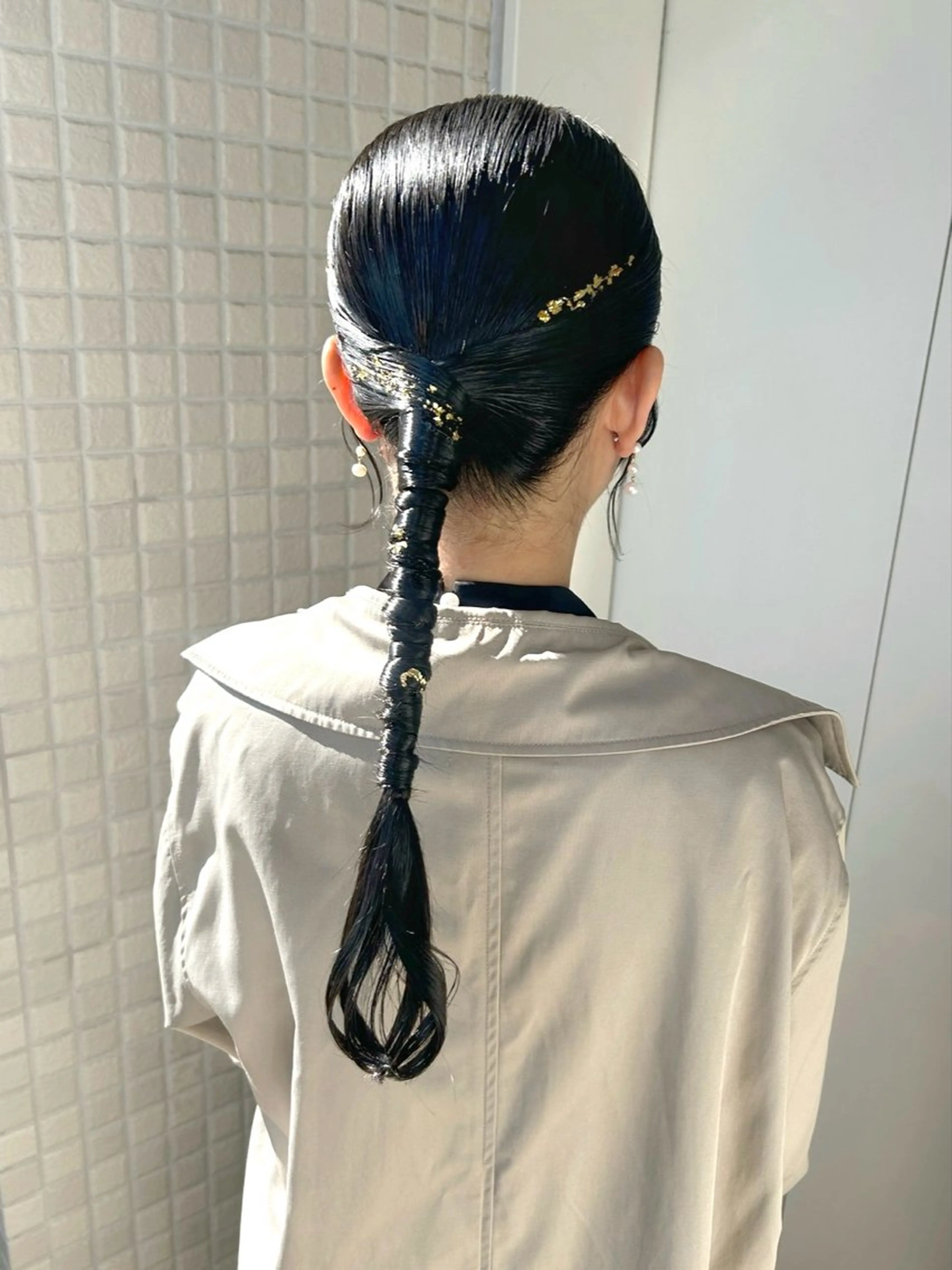 ロング ヘアアレンジ 成人式 結婚式・ブライダル 卒業式のヘアスタイル 艶カラー/縮毛矯正/ ケア/アレンジ/桜悠のヘアスタイル