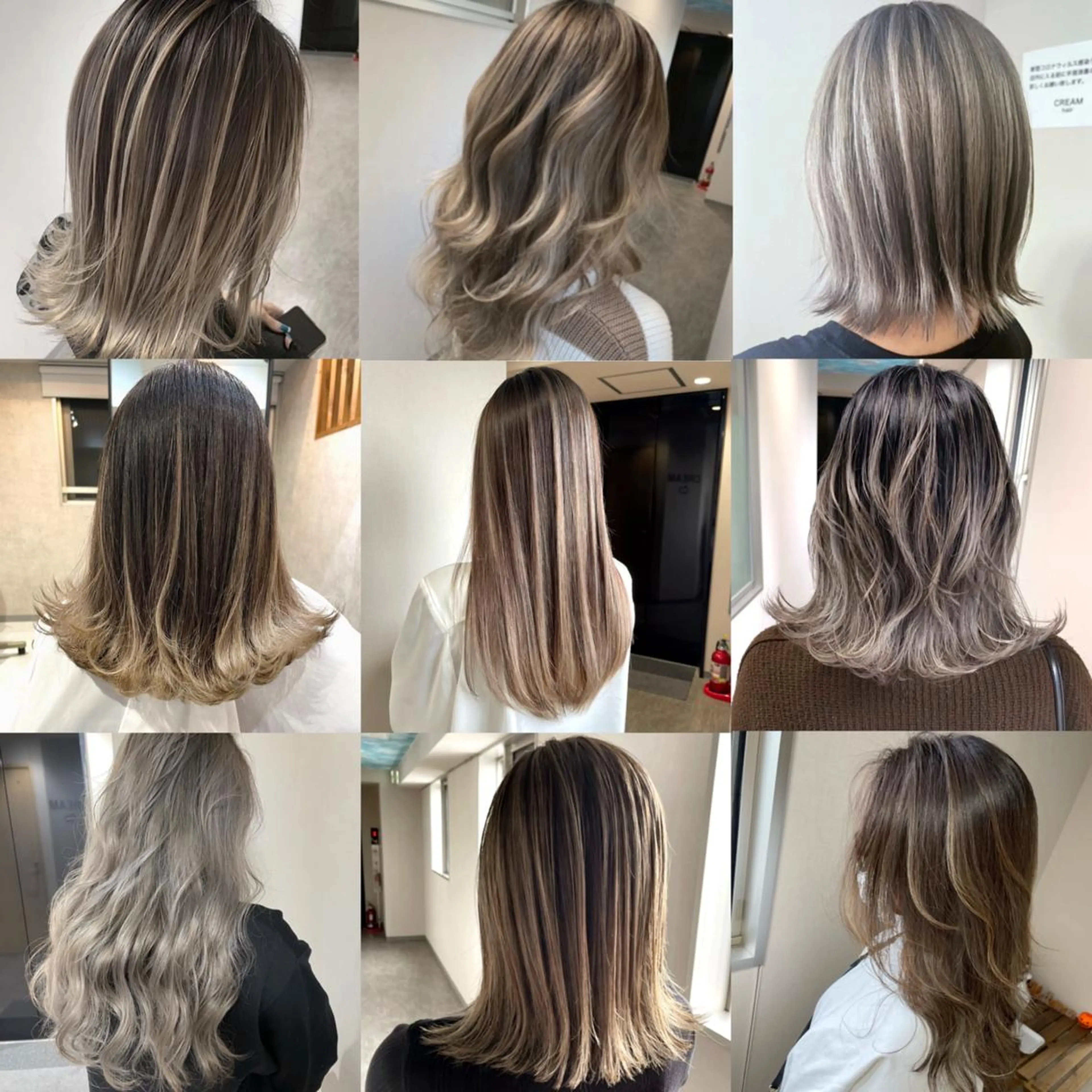 ロング カラー バレイヤージュ ダブルカラー グラデーションカラー ハイライトカラー ハイライト カット ヘアカラー 松井那津子 /ハイライトブリーチのヘアスタイル