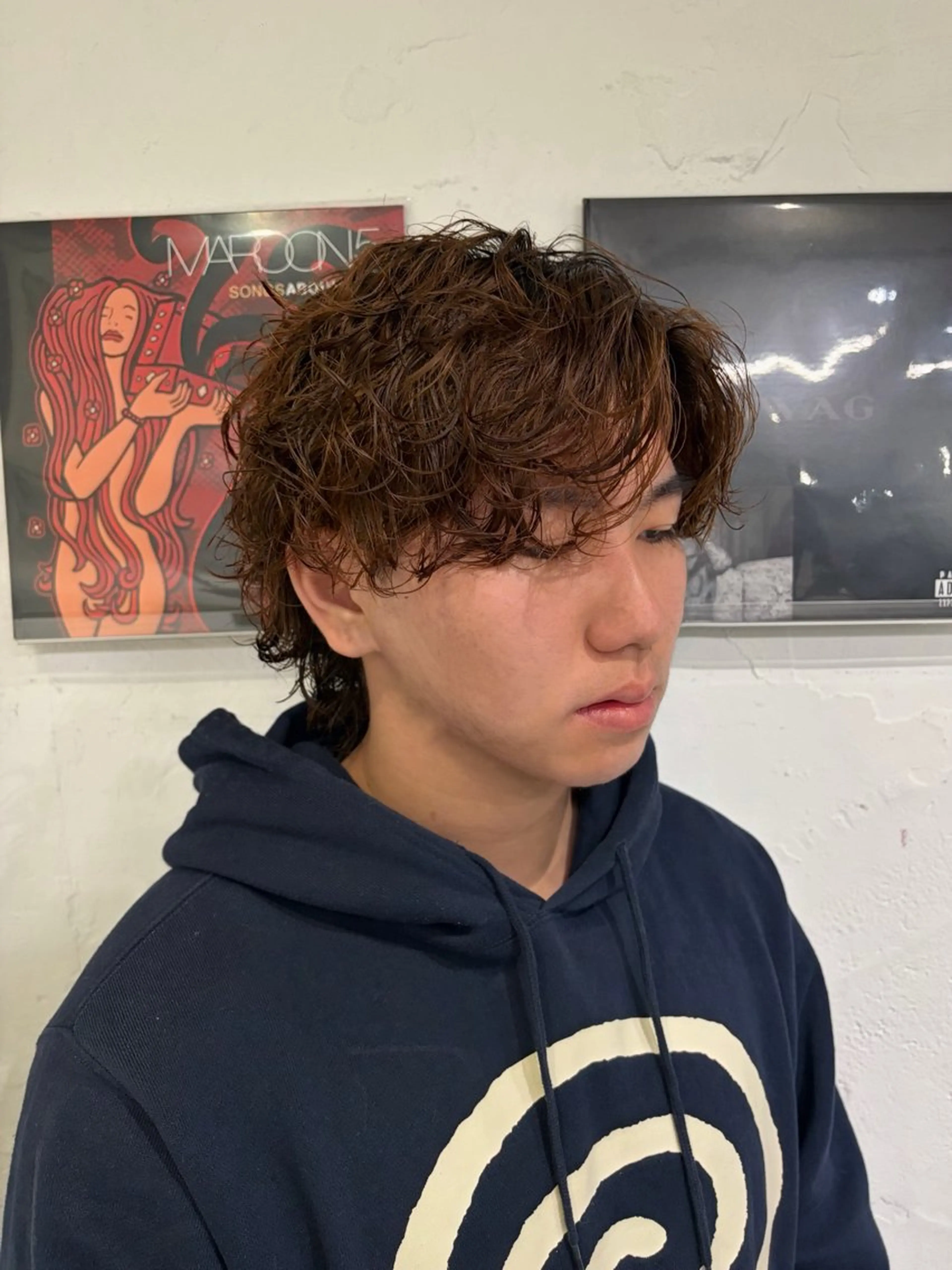 ミディアム カット パーマ pizzicato pacto所属・増田 伯のヘアスタイル