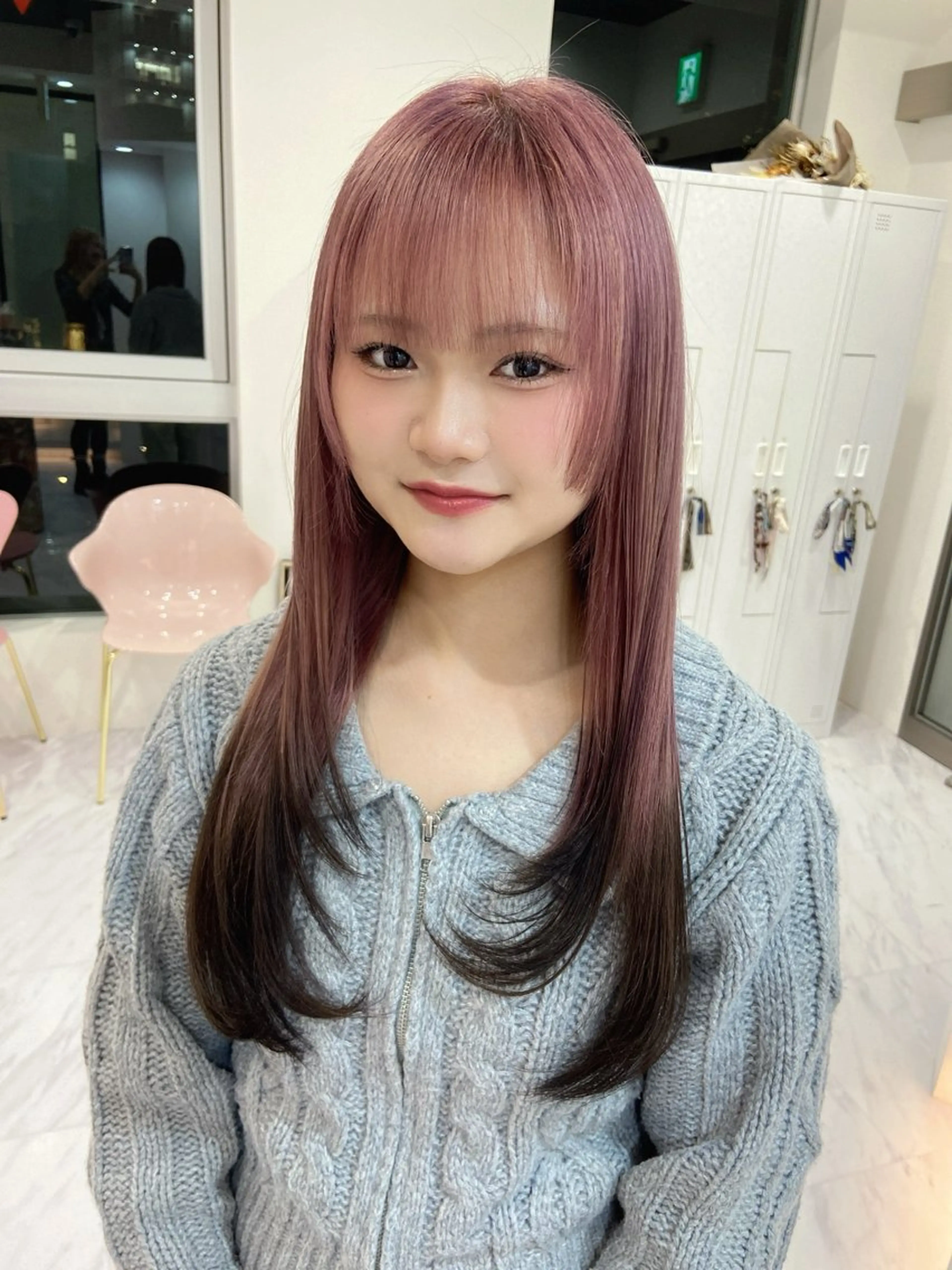 ロング カラー レイヤーカット カット ヘアカラー 名駅/ハイトーン /Y2k/YUNAのヘアスタイル