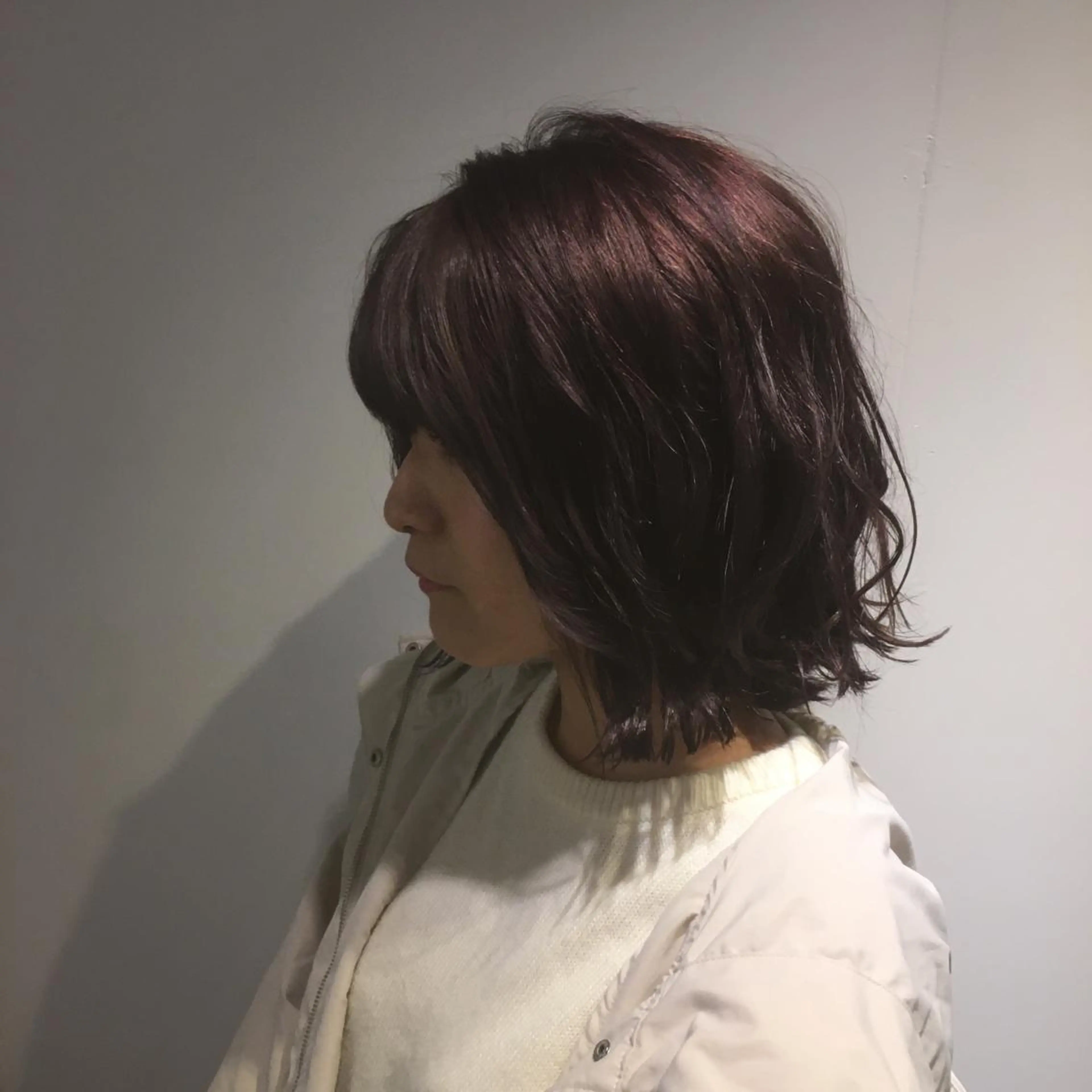 ミディアム カラー カット ヘアカラー トリートメント しのはら まどかのヘアスタイル