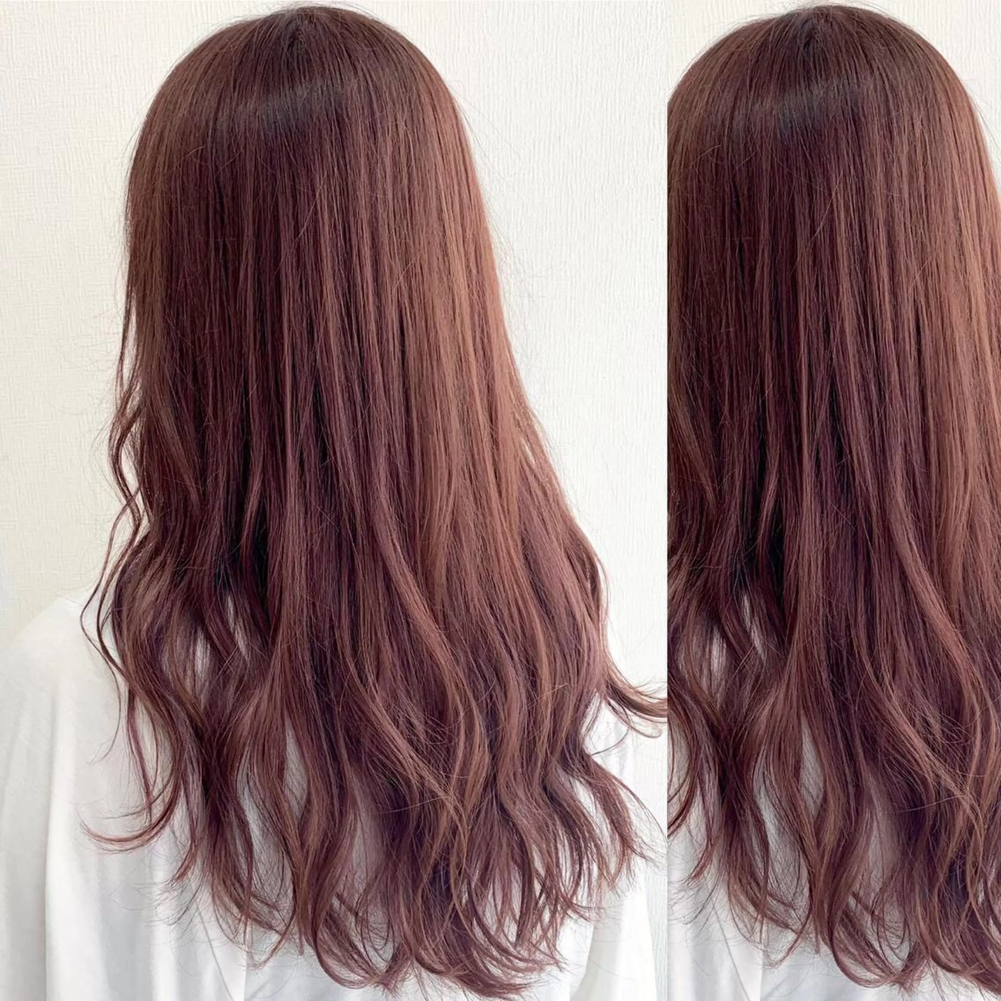 ミディアム カラー JuNブリーチに 縮毛矯正するプロのヘアスタイル