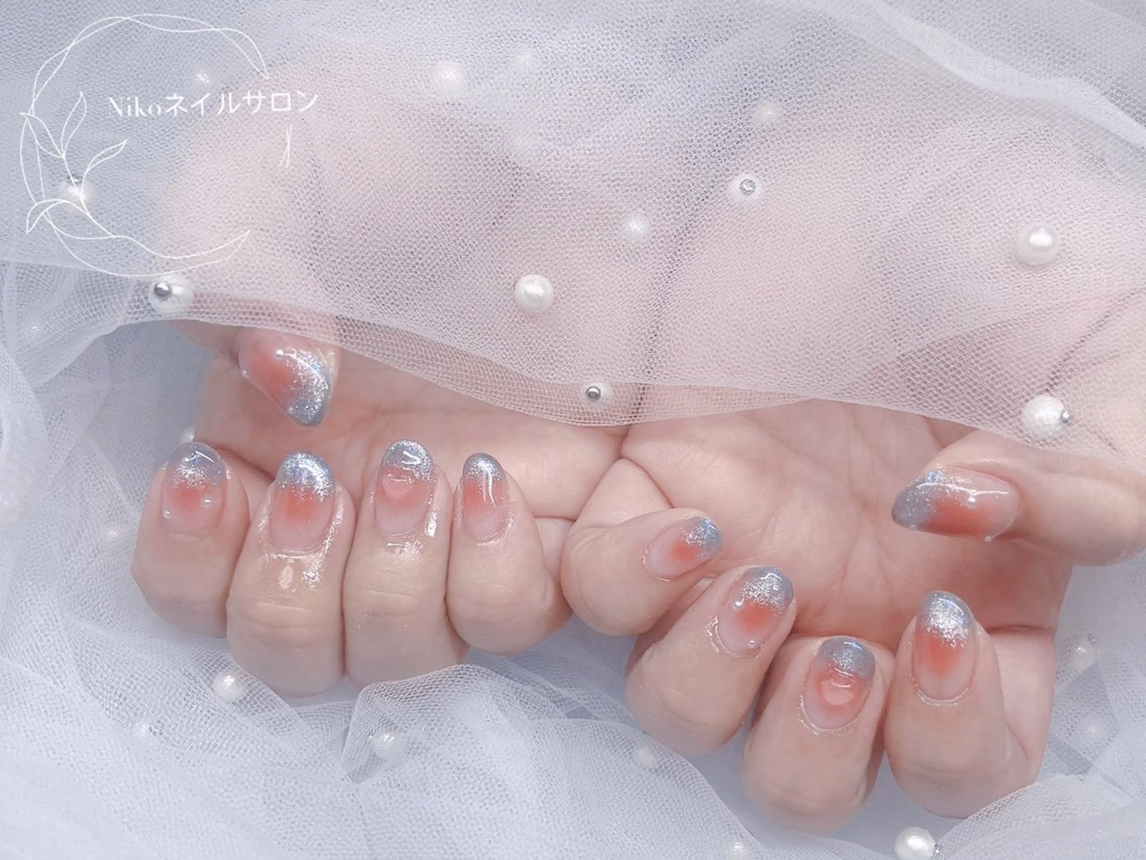 ネイル 長さ出し フットネイル フレンチネイル ジェルネイル 韓国ネイル Niko nailサロンのネイルデザイン