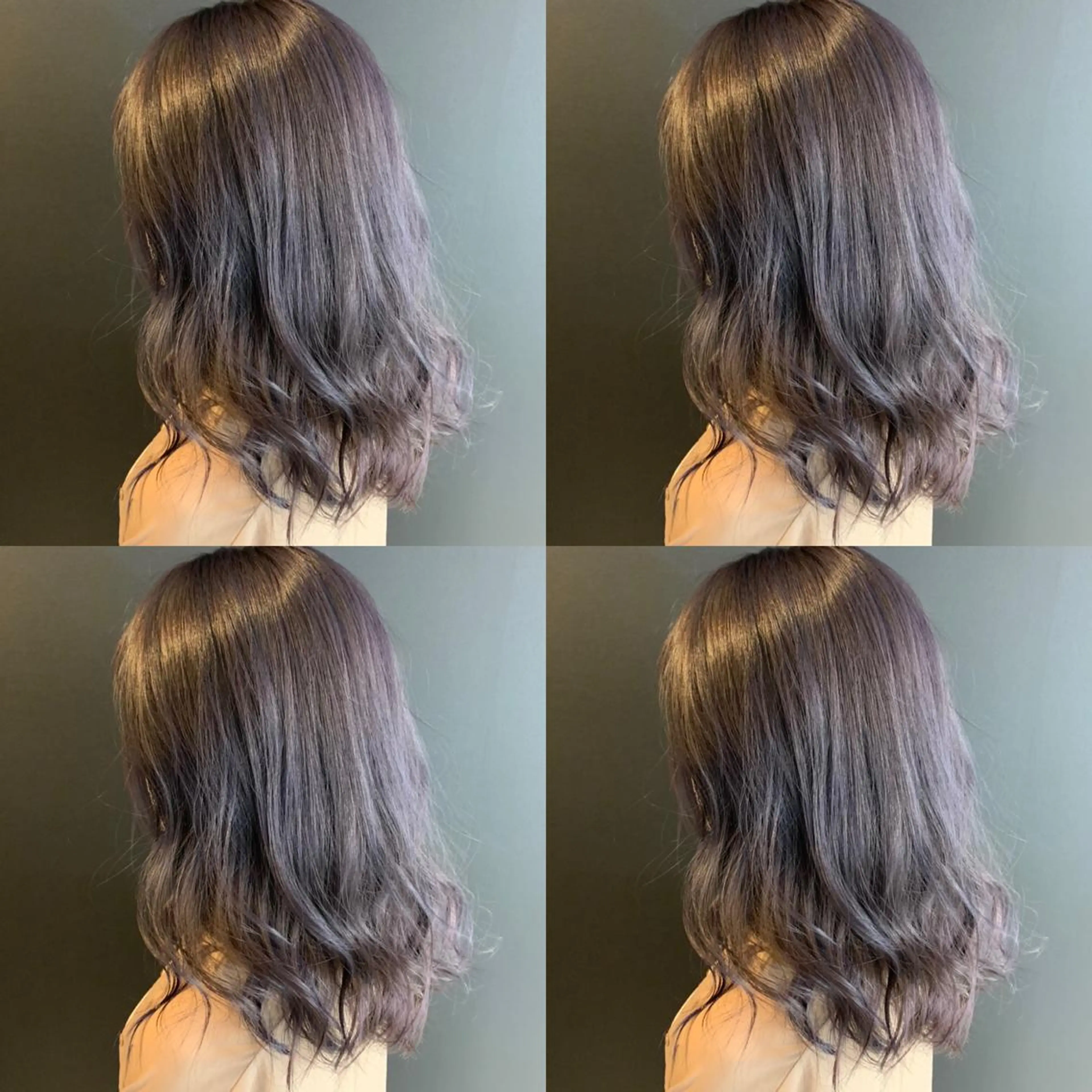 ミディアム カラー ラベンダーカラー ラベンダーグレー カット ヘアカラー トリートメント ✨髪質改善✖︎韓国 レイヤー✨ナカムラのヘアスタイル