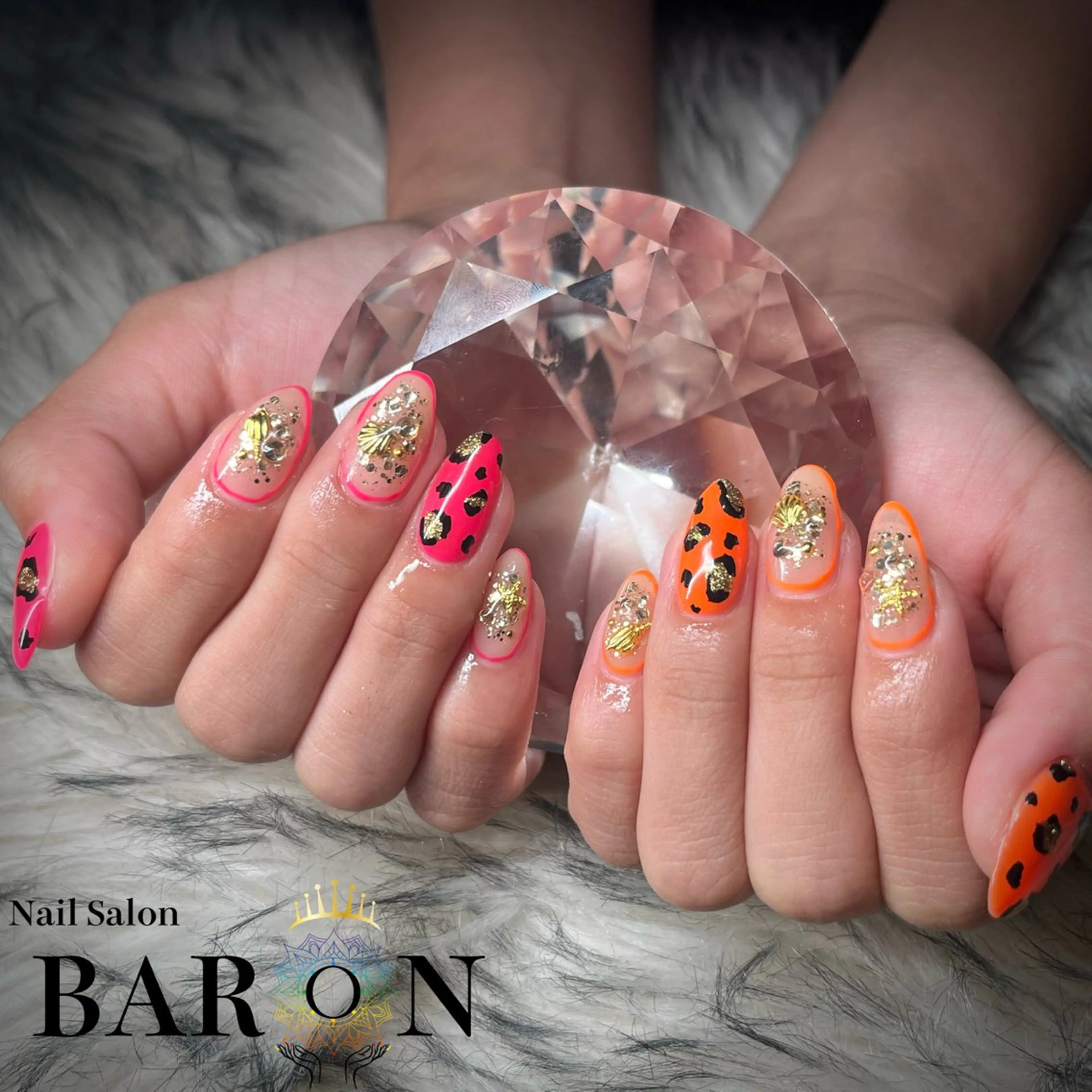 ネイル 夏ネイル ハンドネイル ☆SAKI☆ BARON 店長のネイルデザイン