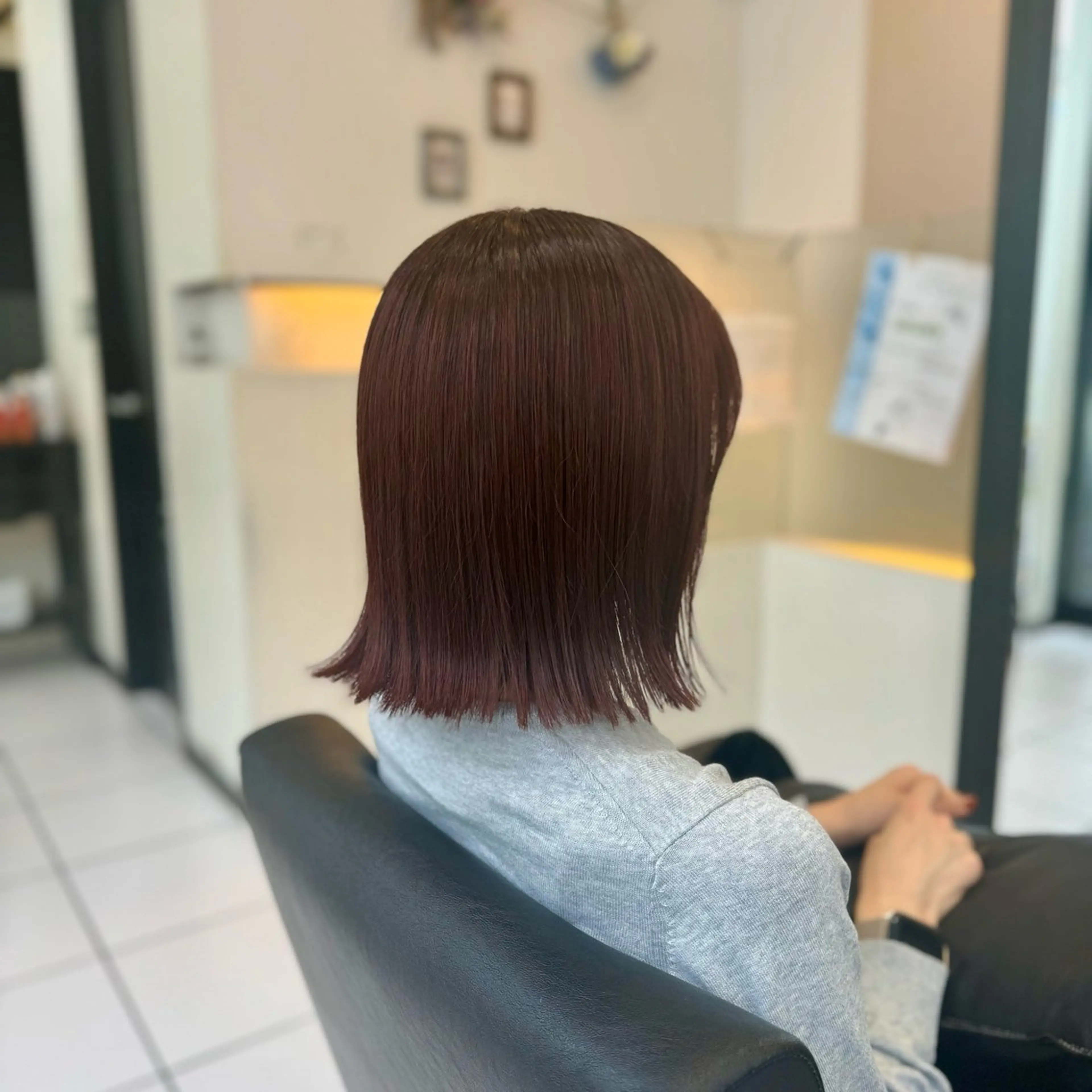 ショート YASU🍎CUT 赤系カラー/ヘアケアのヘアスタイル