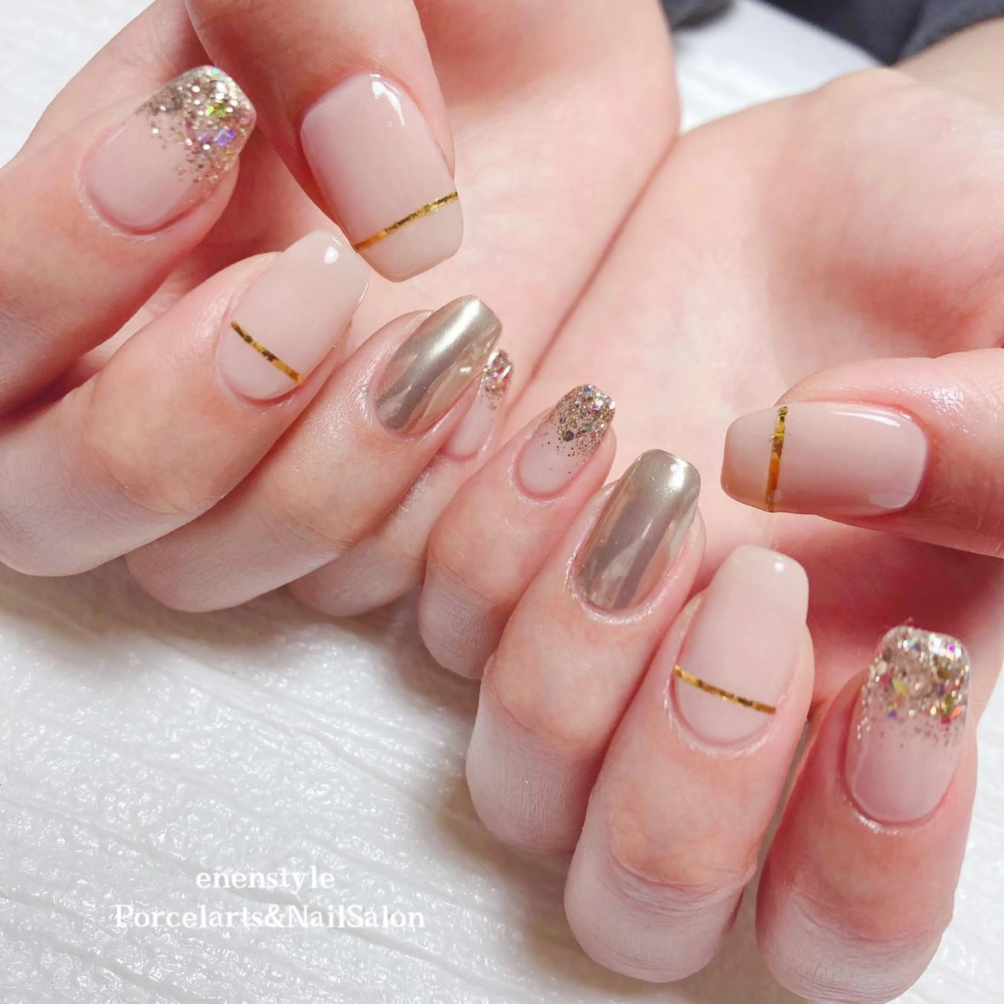 ミディアム ネイル 👑enen style👑のネイルデザイン