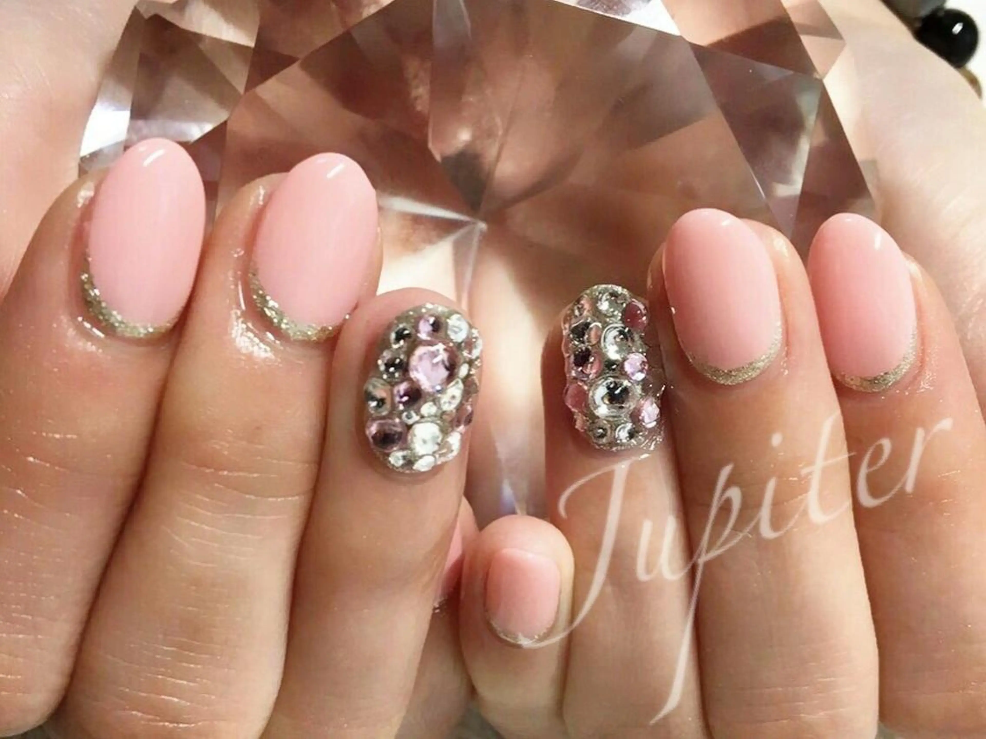 ネイル ジェルネイル ピンク ハンドネイル PrivateSalon Jupiter所属・Jupiter .のネイルデザイン