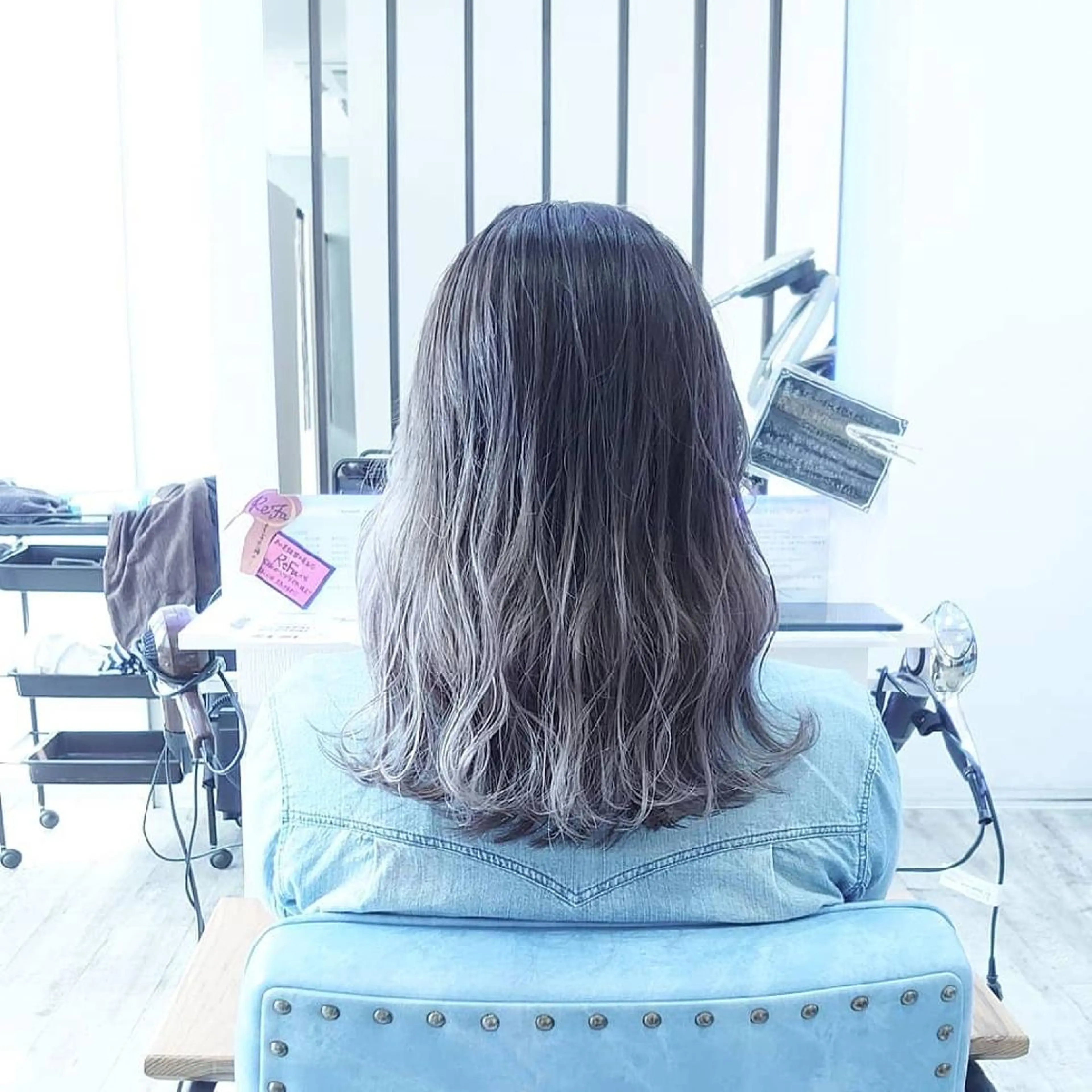 ミディアム カラー ヘアアレンジ ヘアカラー トリートメント 小林 伸行のヘアスタイル
